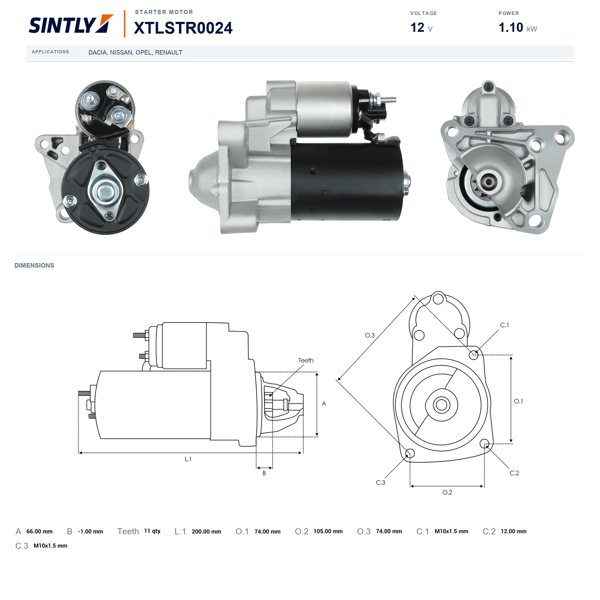Starter XTLSTR0024