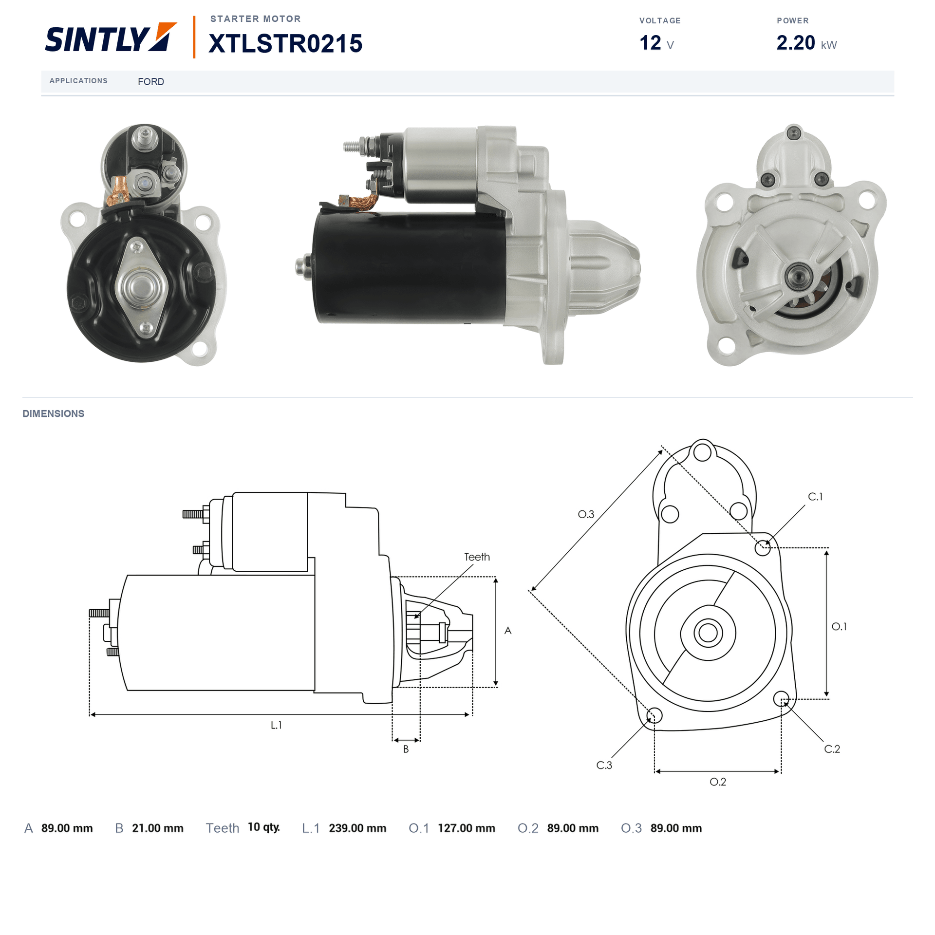 Starter XTLSTR0215