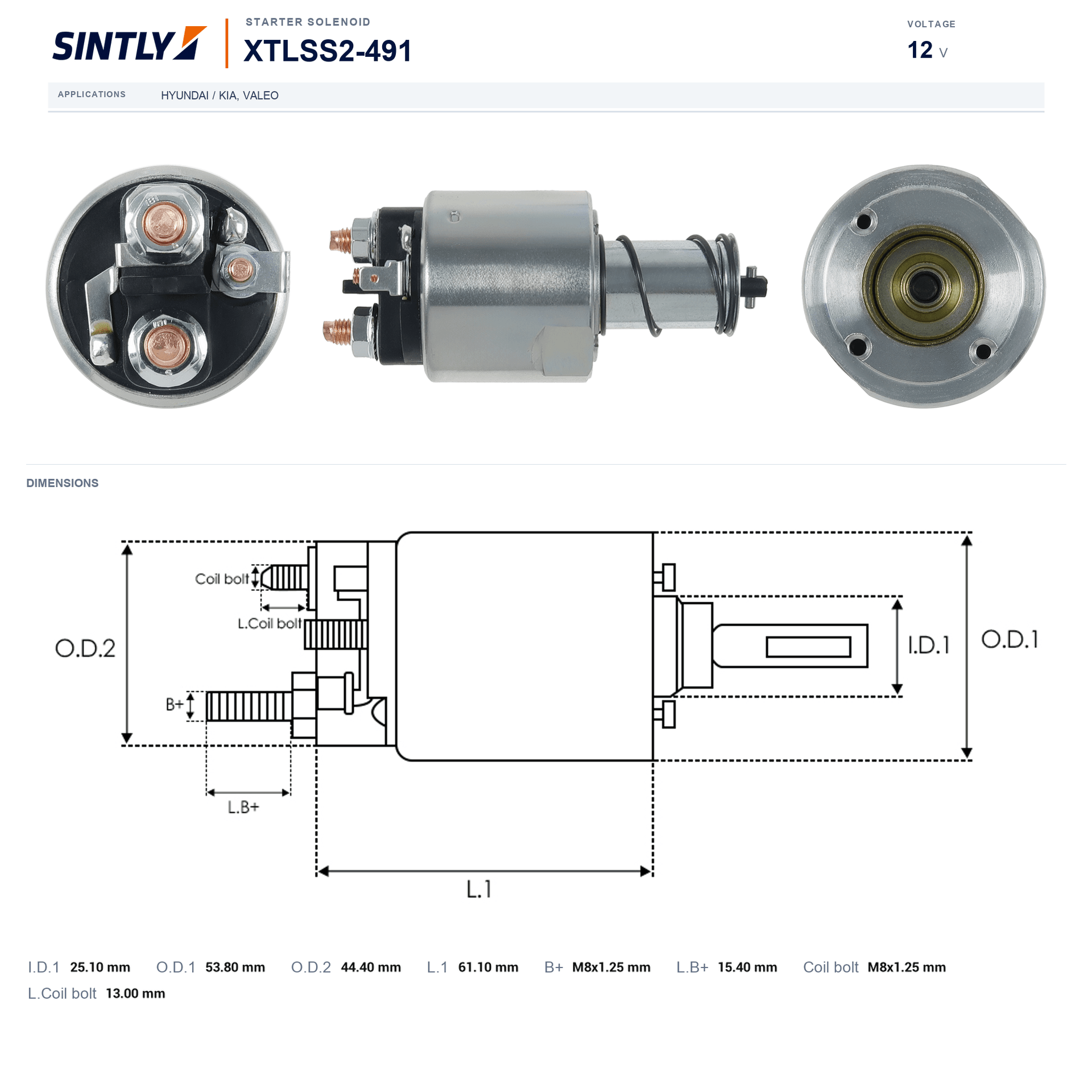 Starter Solenoid XTLSS2-491