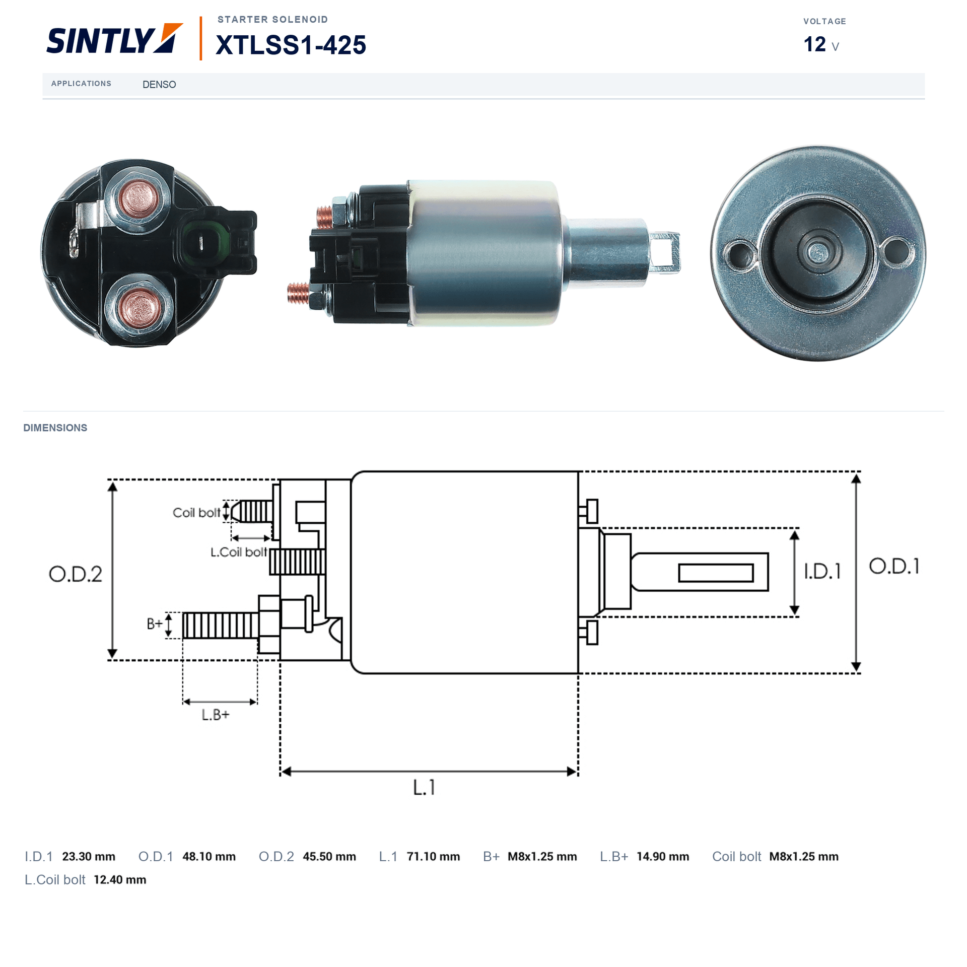 Starter Solenoid XTLSS1-425