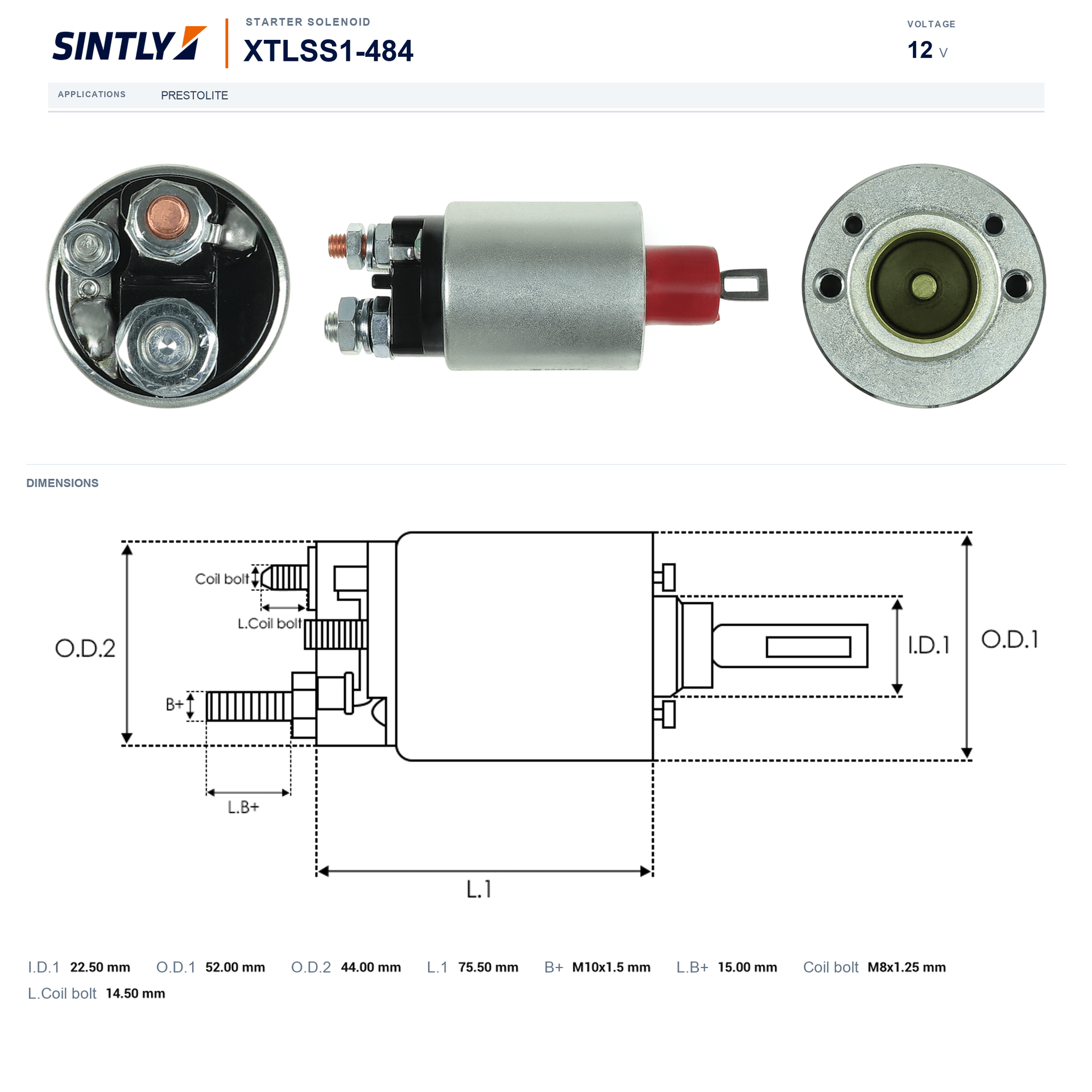 Starter Solenoid XTLSS1-484