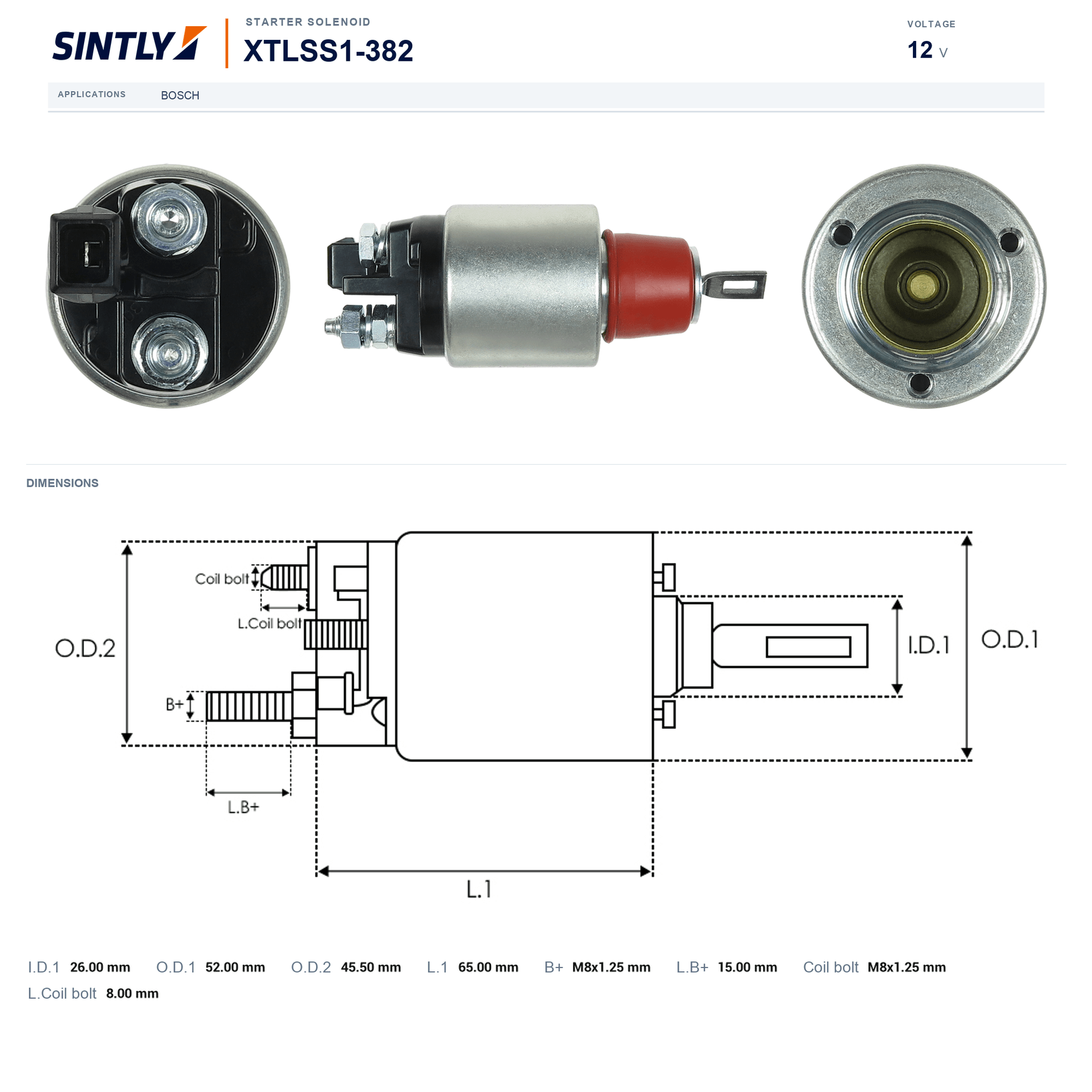Starter Solenoid XTLSS1-382