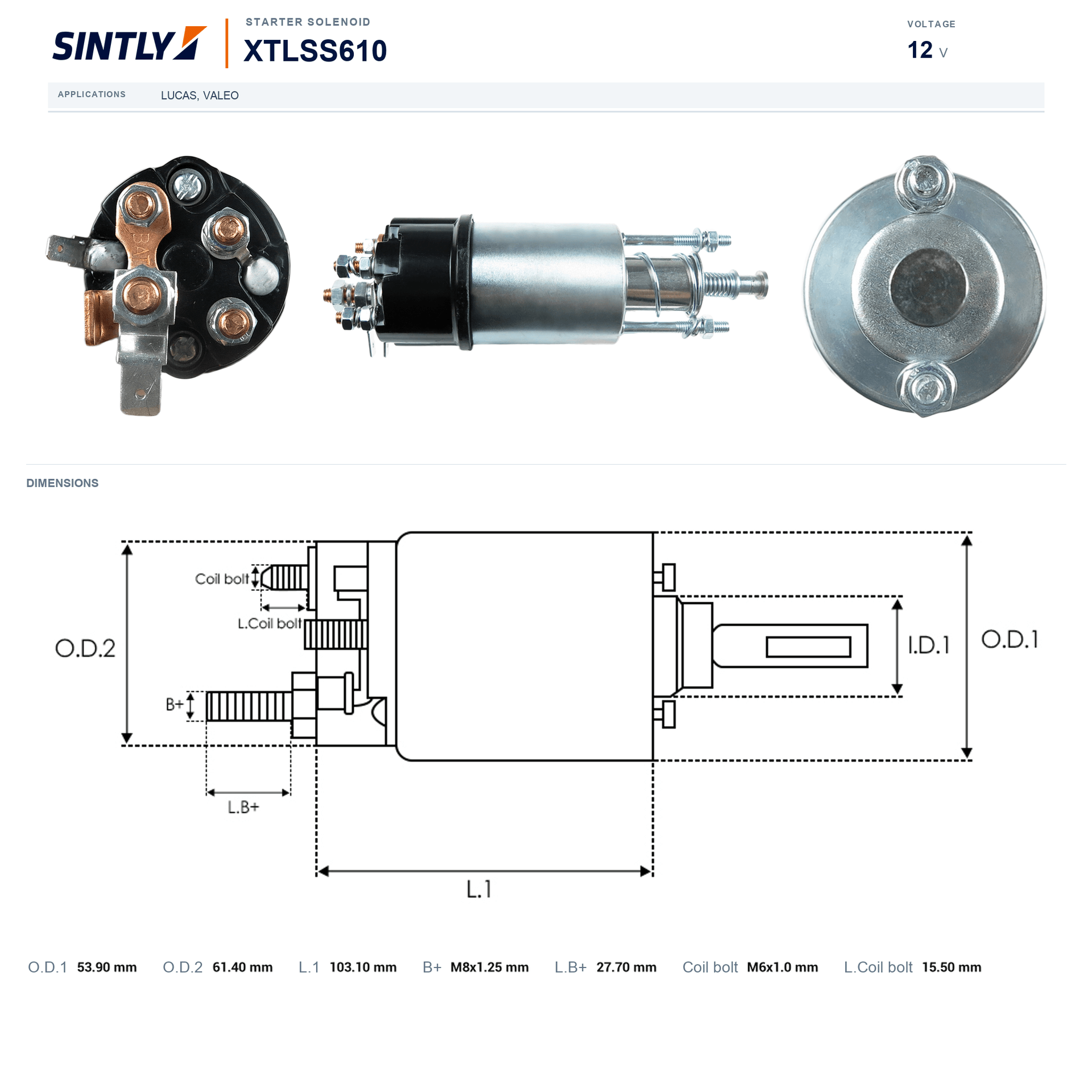 Starter Solenoid XTLSS610