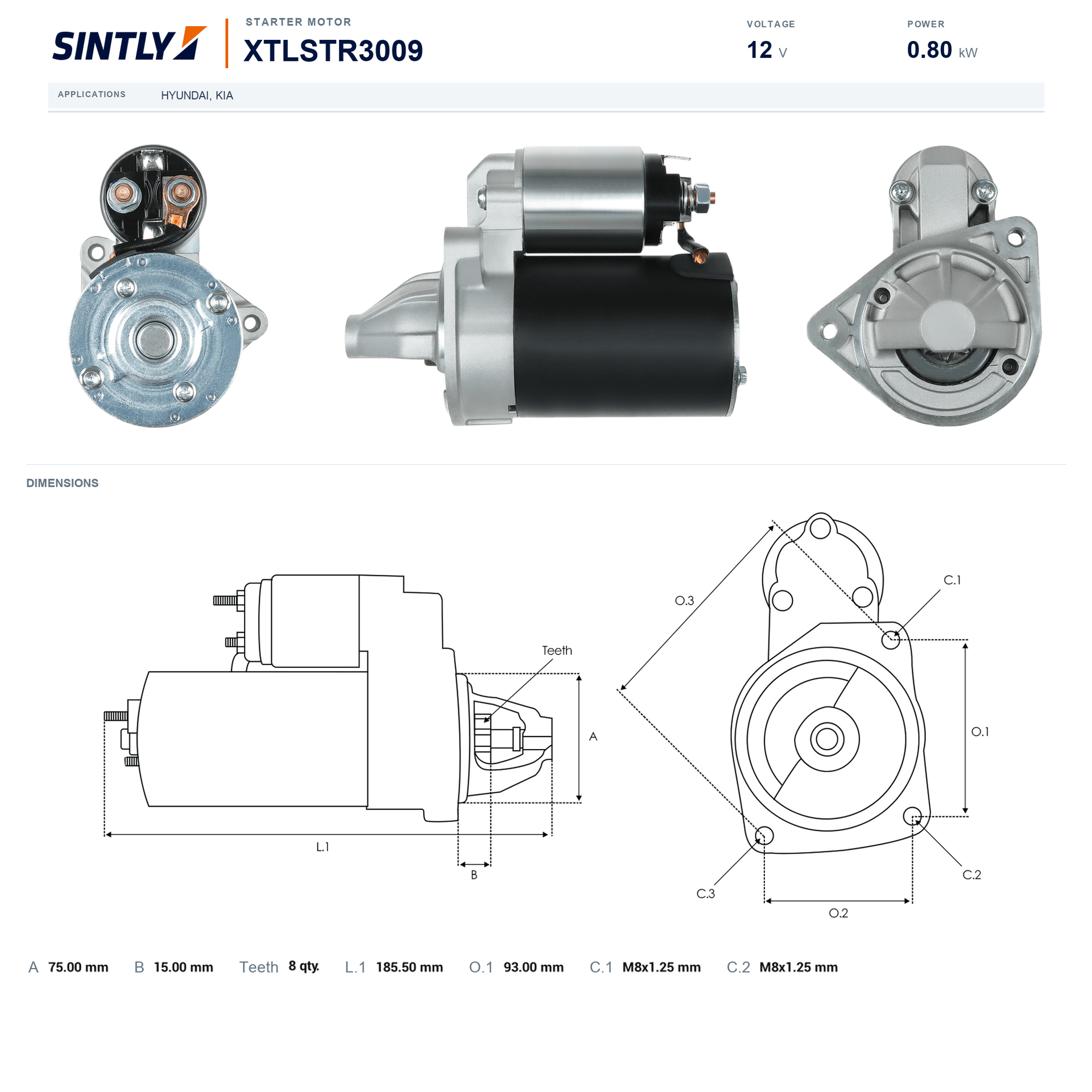 Starter XTLSTR3009