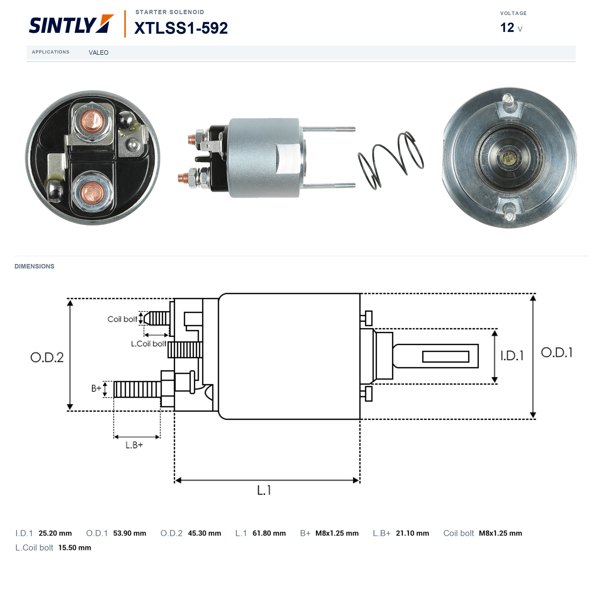 Starter Solenoid XTLSS1-592