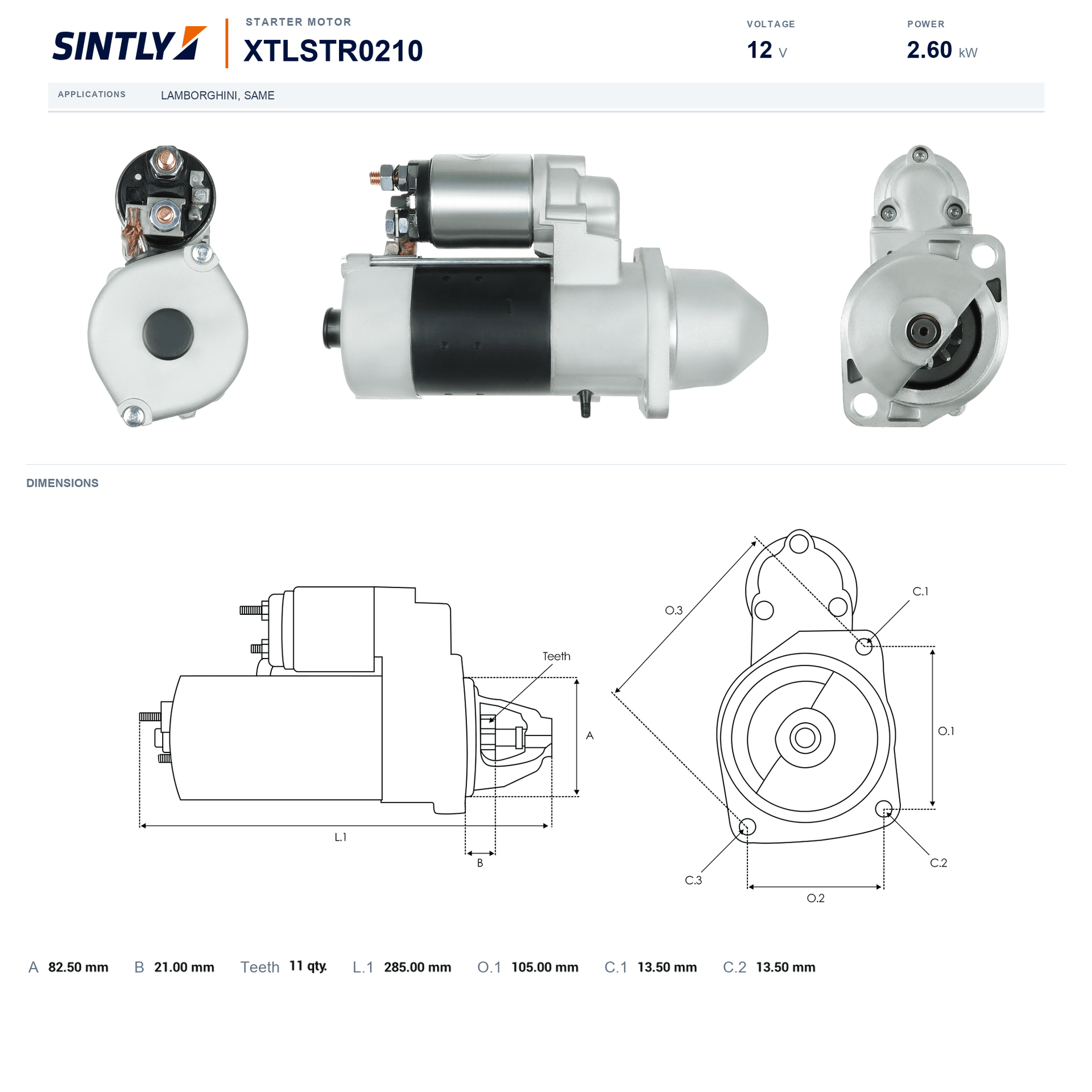 Starter XTLSTR0210