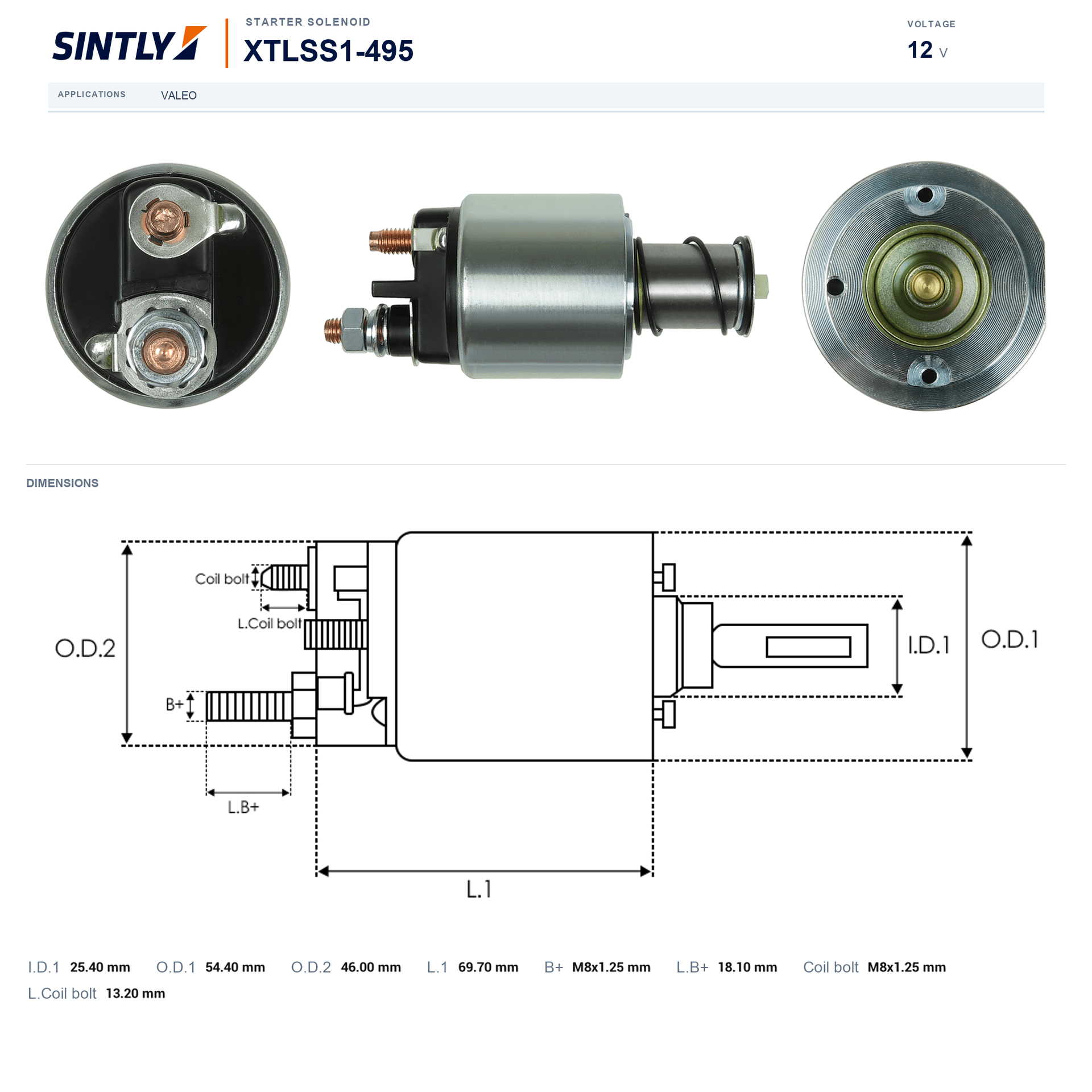 Starter Solenoid XTLSS1-495