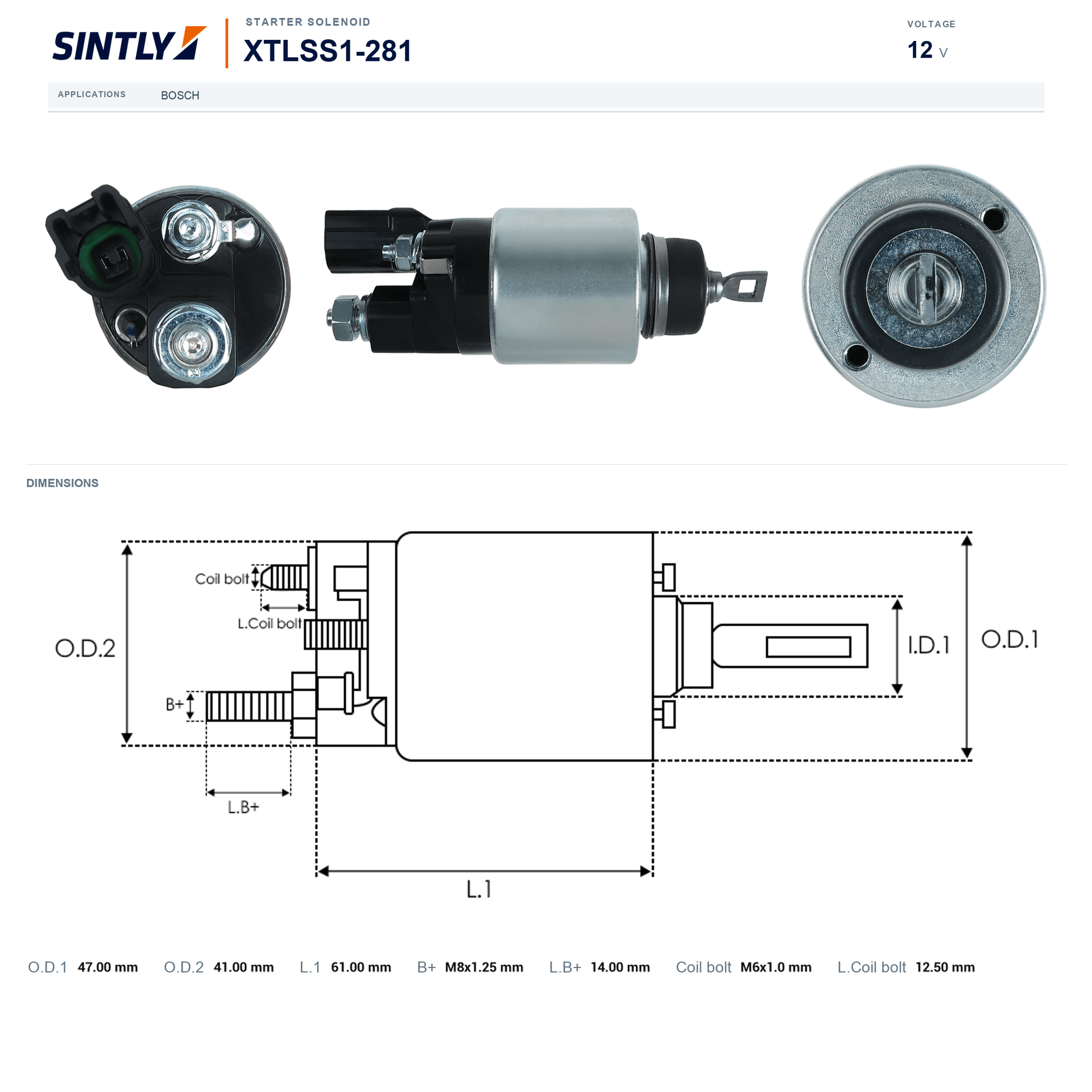 Starter Solenoid XTLSS1-281