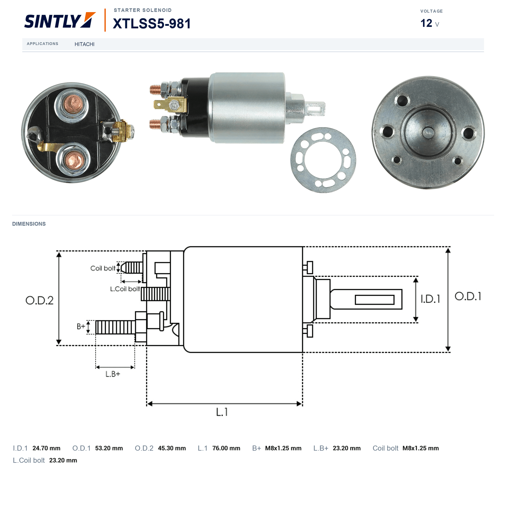 Starter Solenoid XTLSS5-981