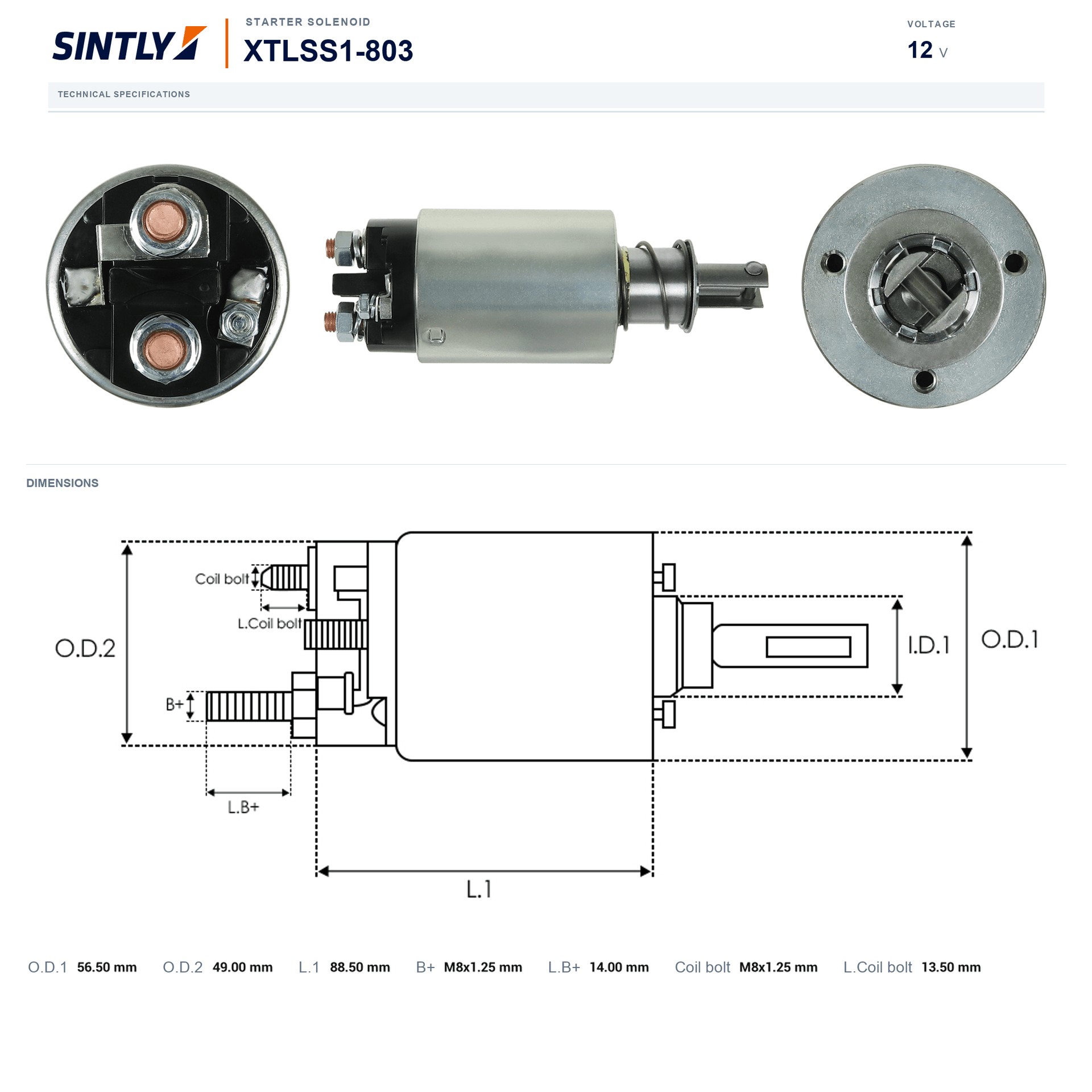 Starter Solenoid XTLSS1-803