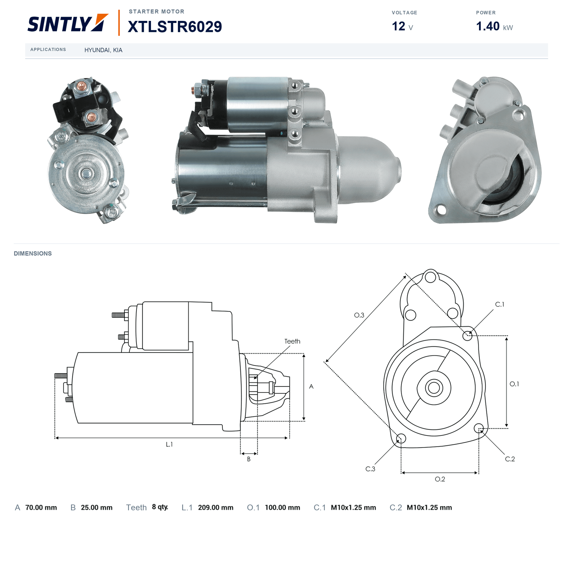 Starter XTLSTR6029