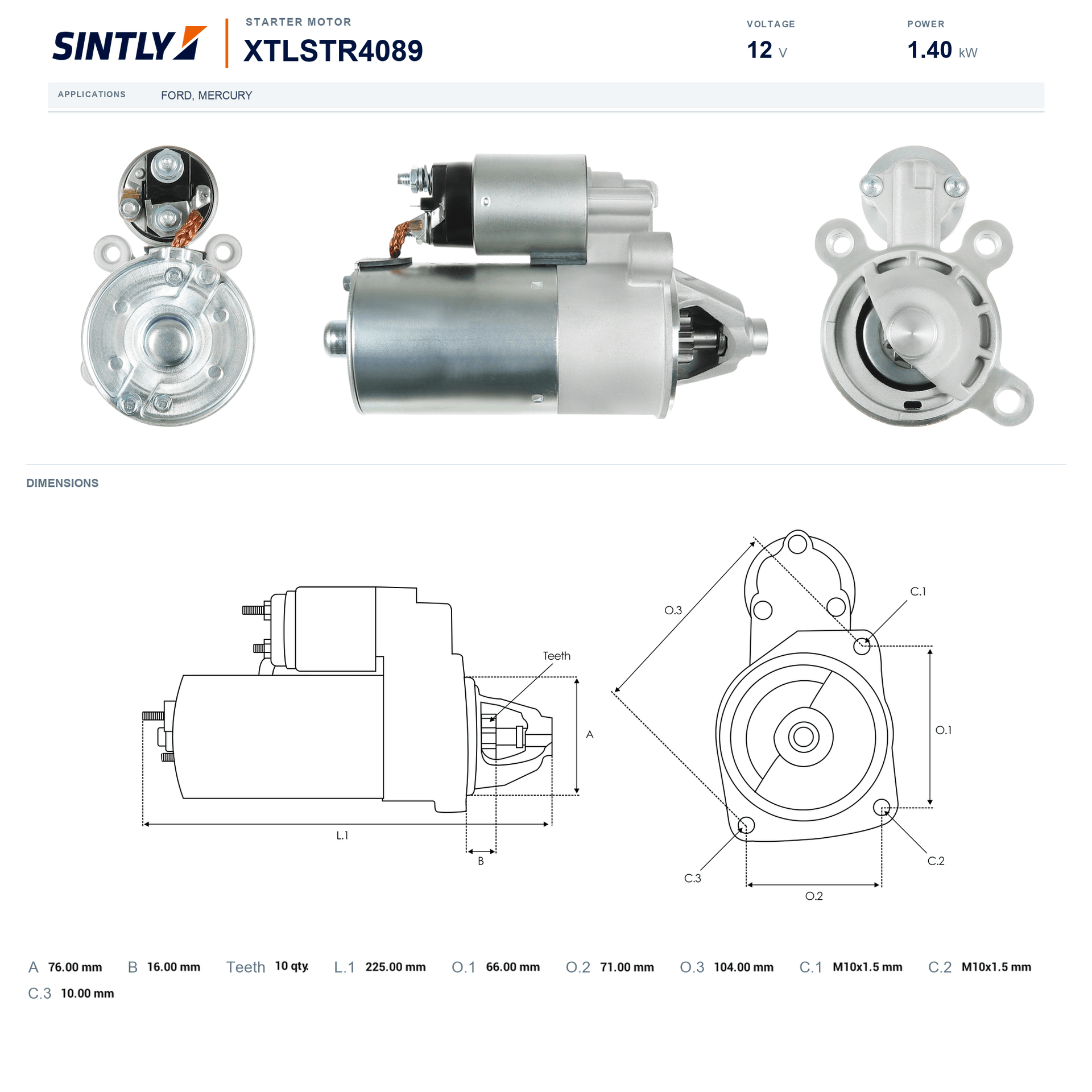 Starter XTLSTR4089