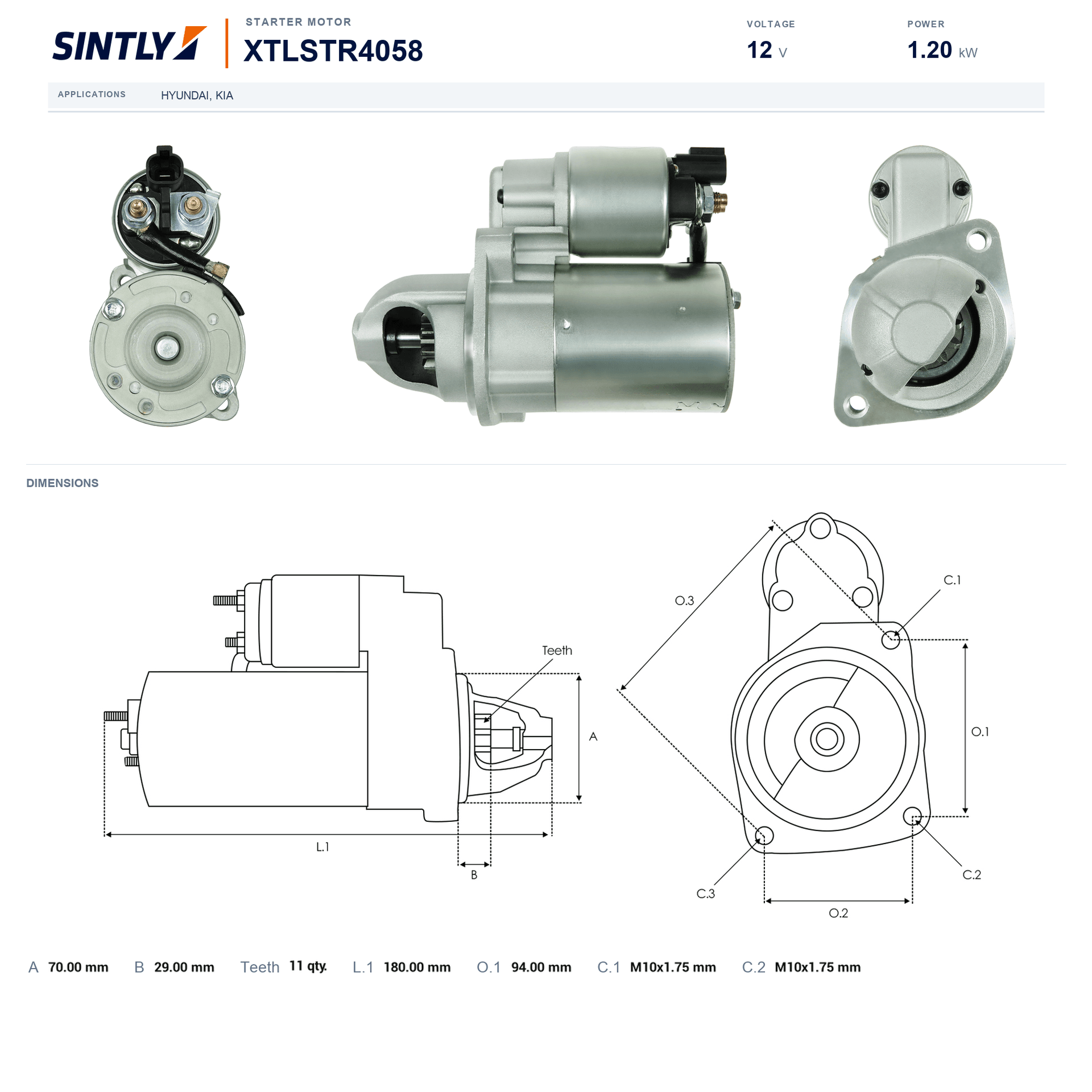 Starter XTLSTR4058