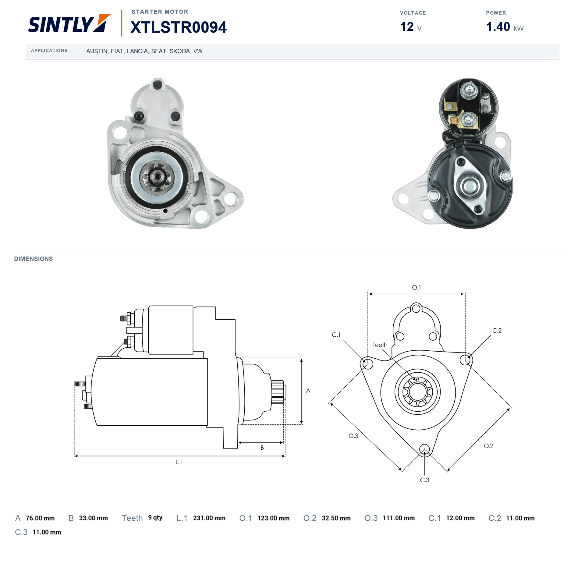 Starter XTLSTR0094