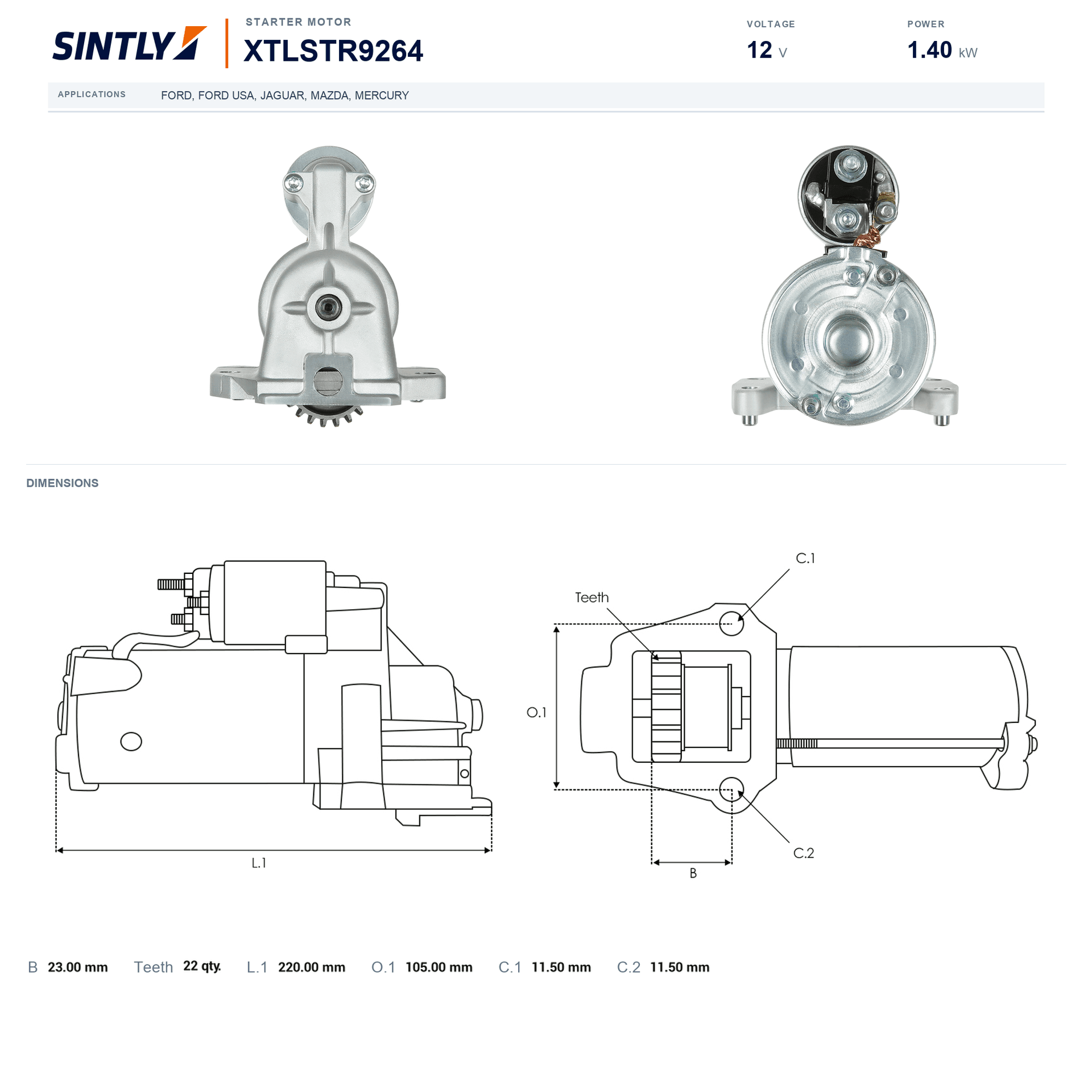 Starter XTLSTR9264