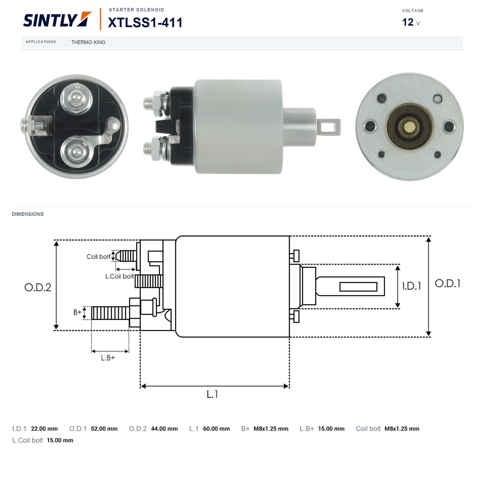 Starter Solenoid XTLSS1-411