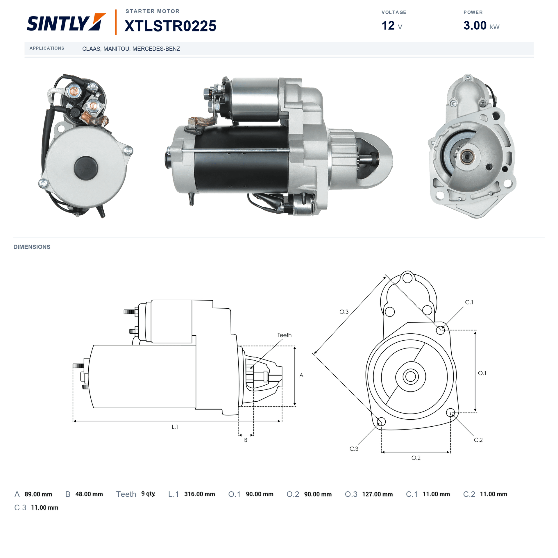 Starter XTLSTR0225