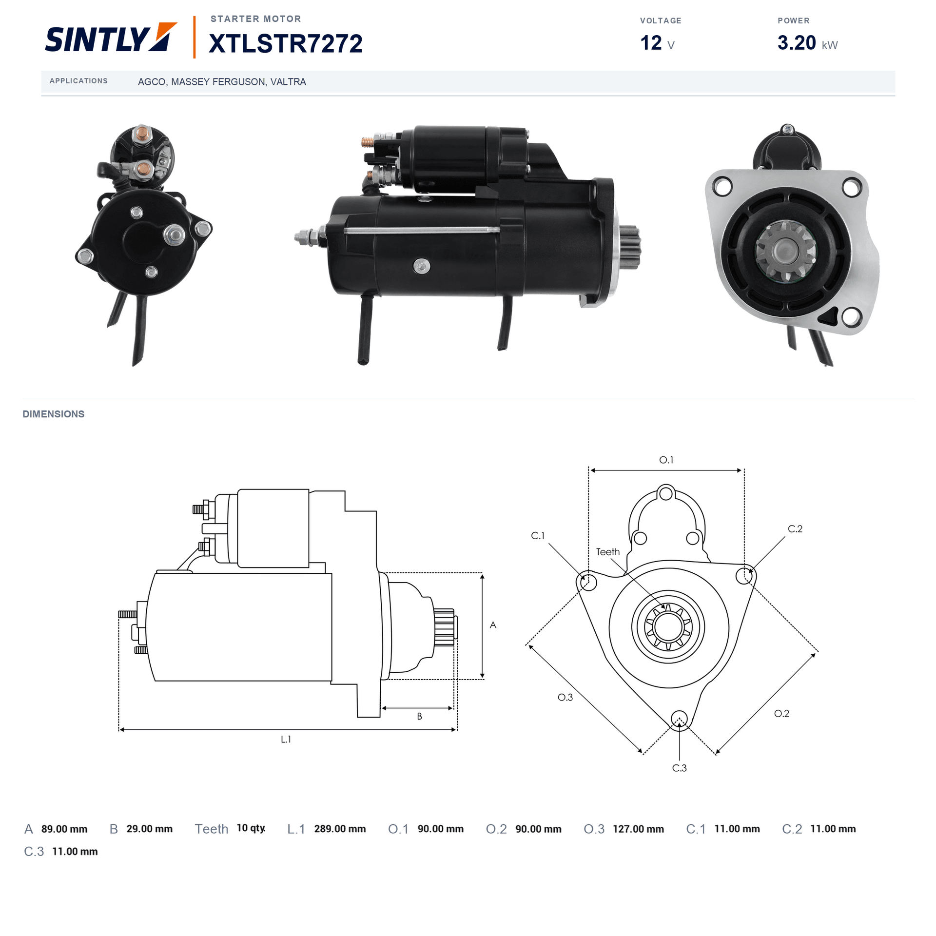 Starter XTLSTR7272