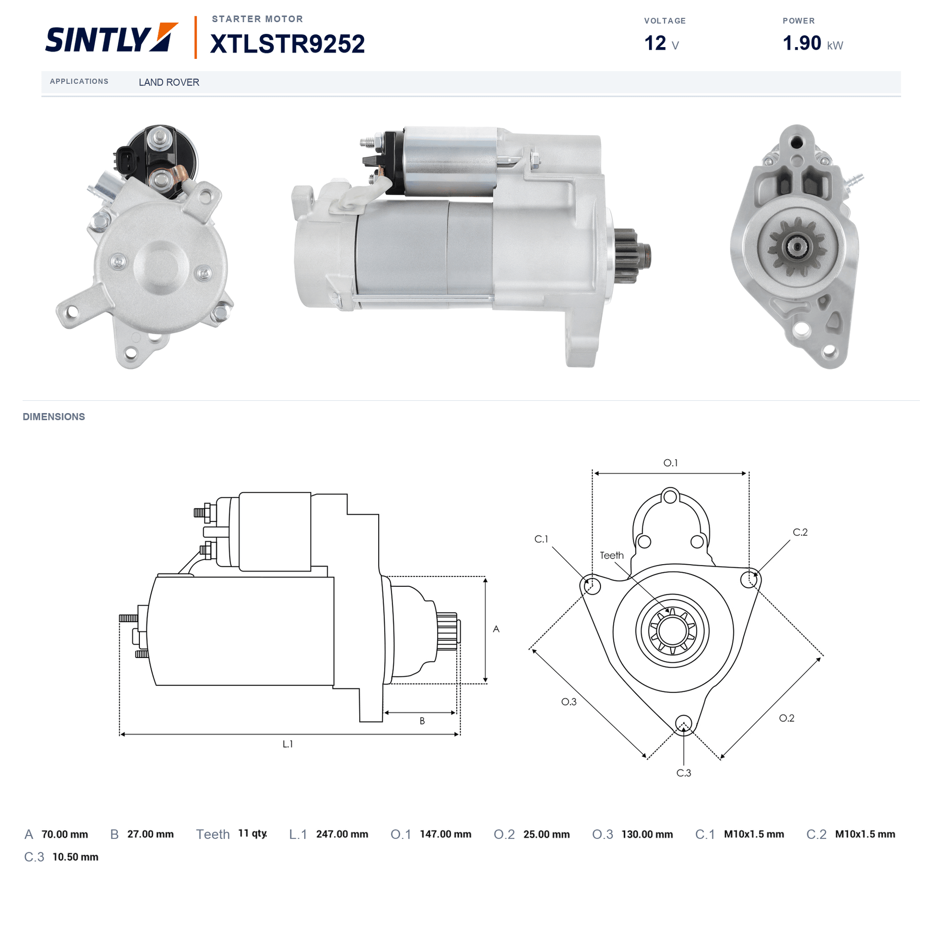 Starter XTLSTR9252