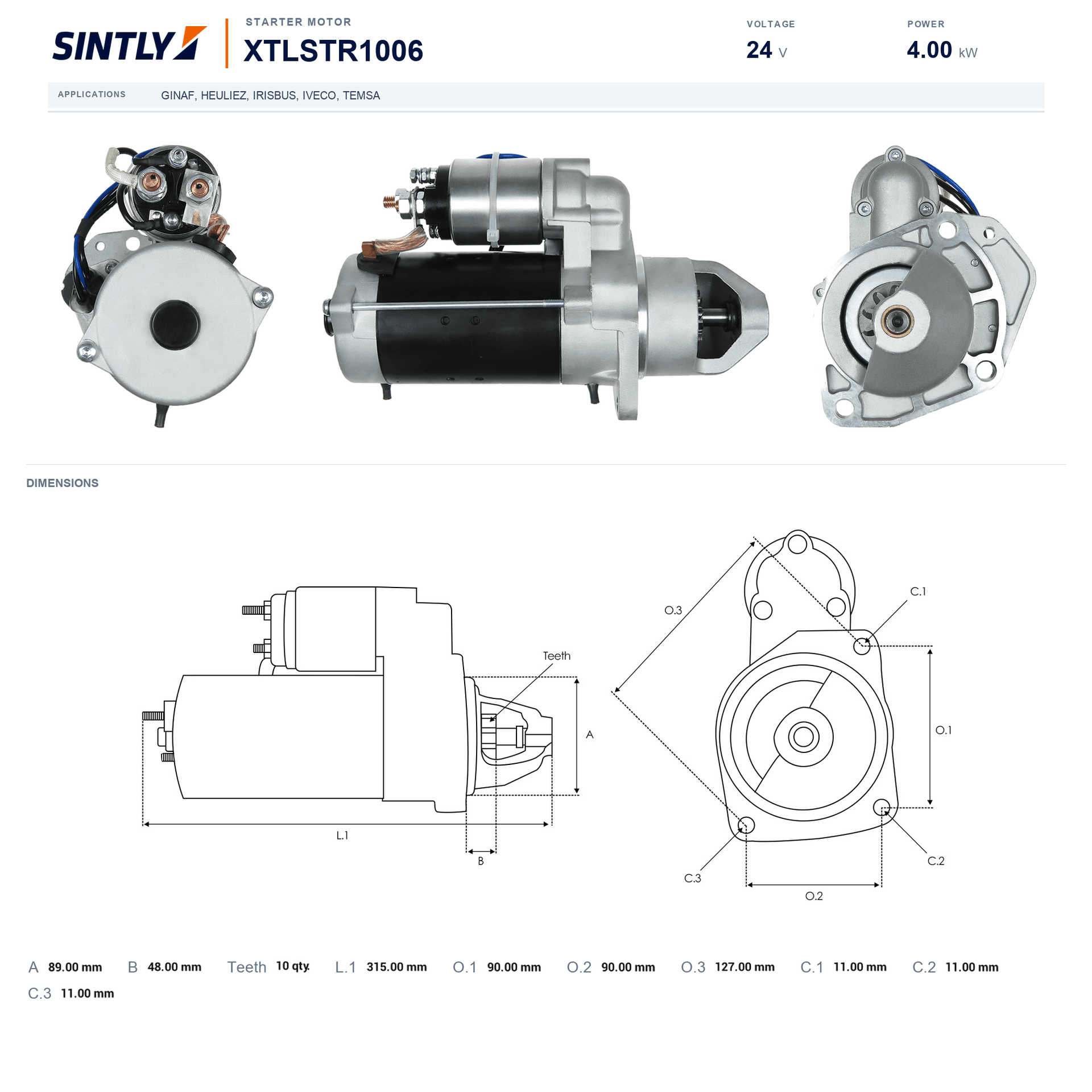 Starter XTLSTR1006