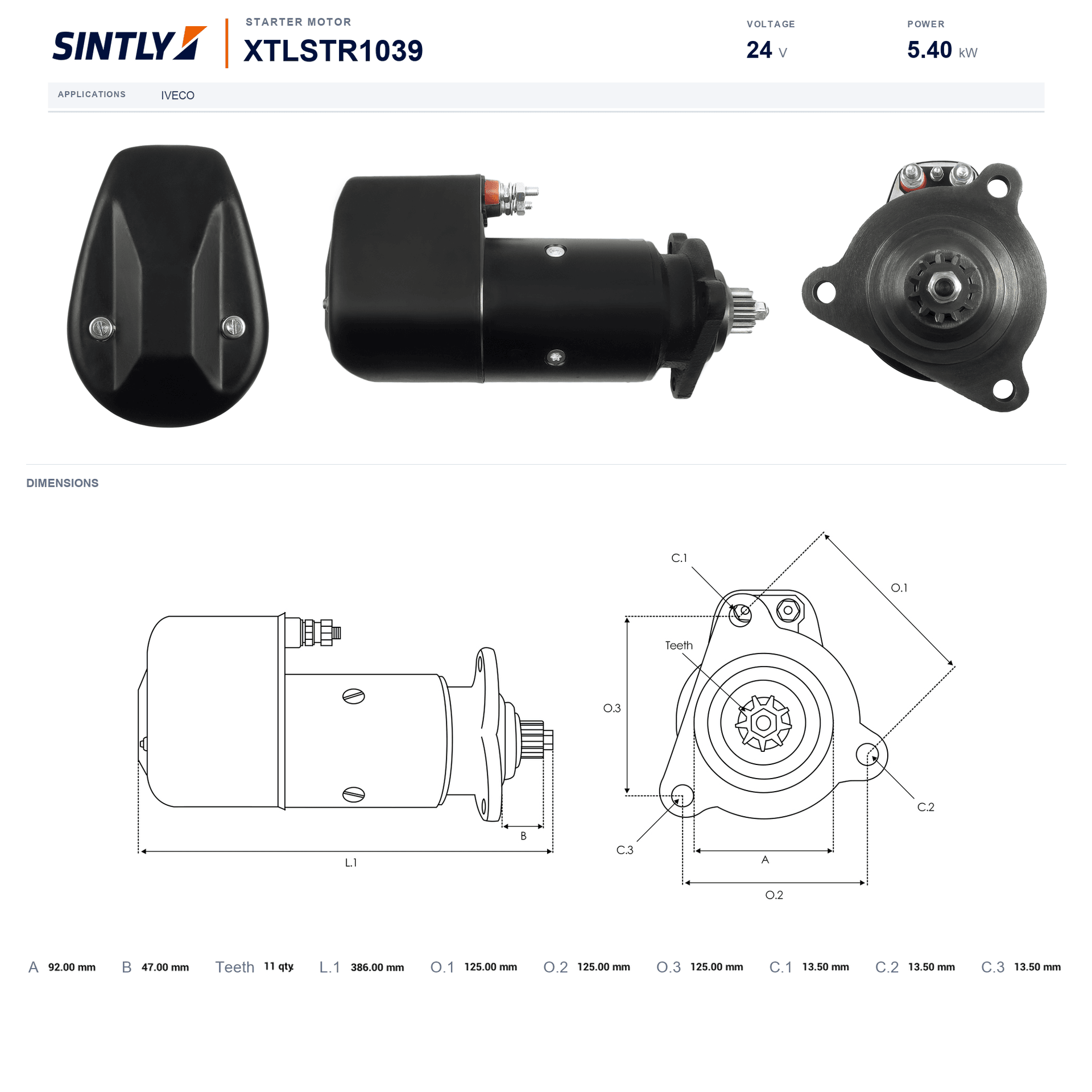 Starter XTLSTR1039