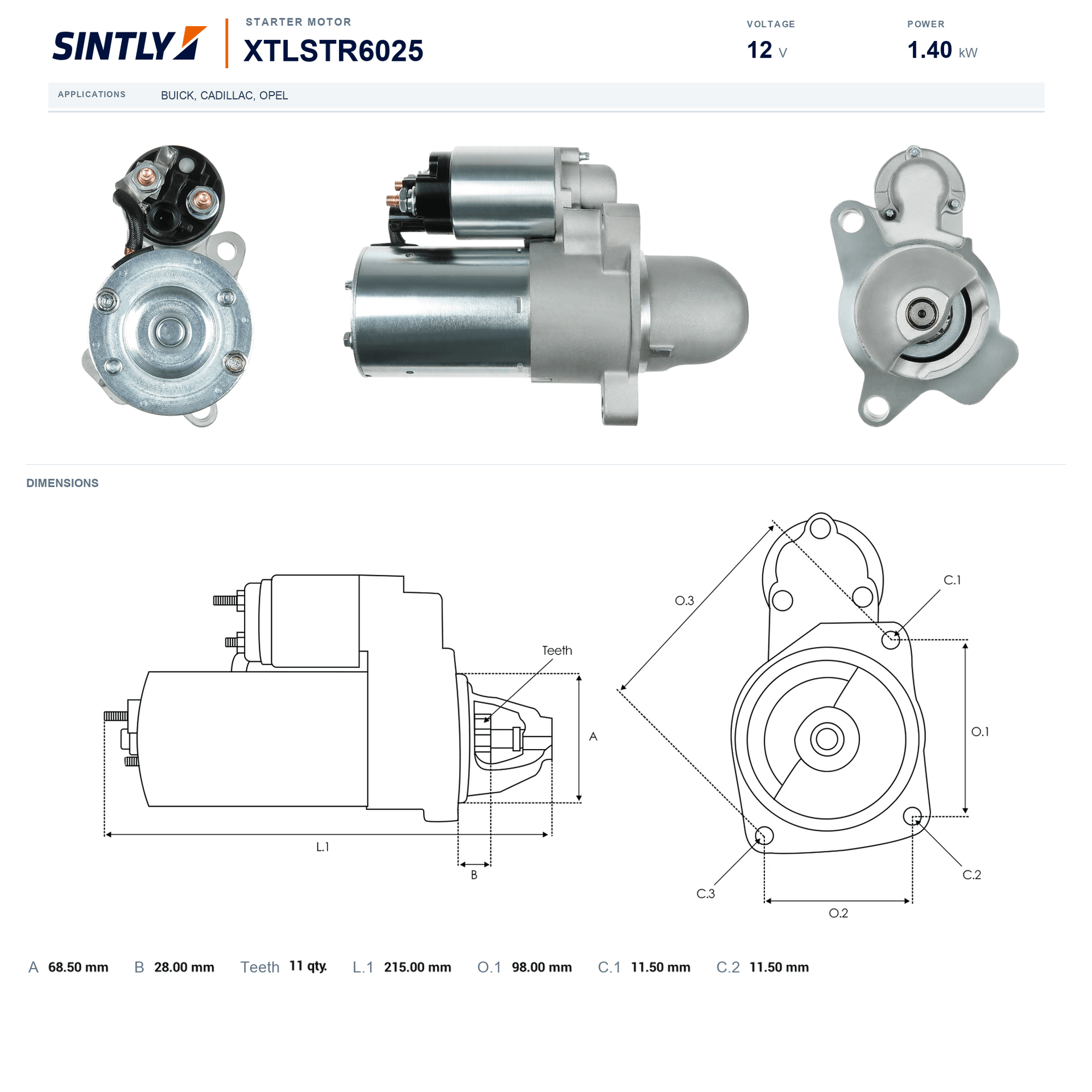 Starter XTLSTR6025