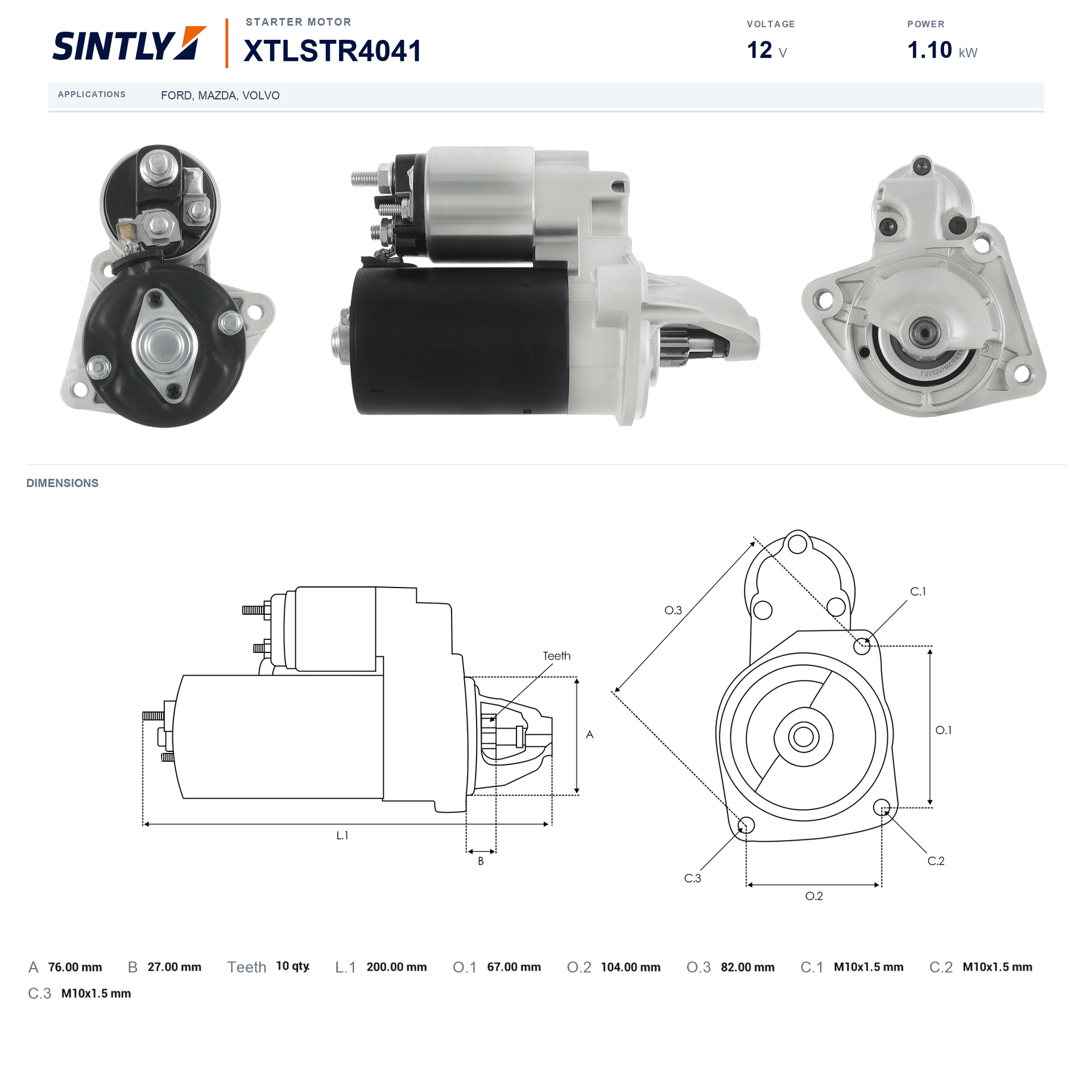 Starter XTLSTR4041