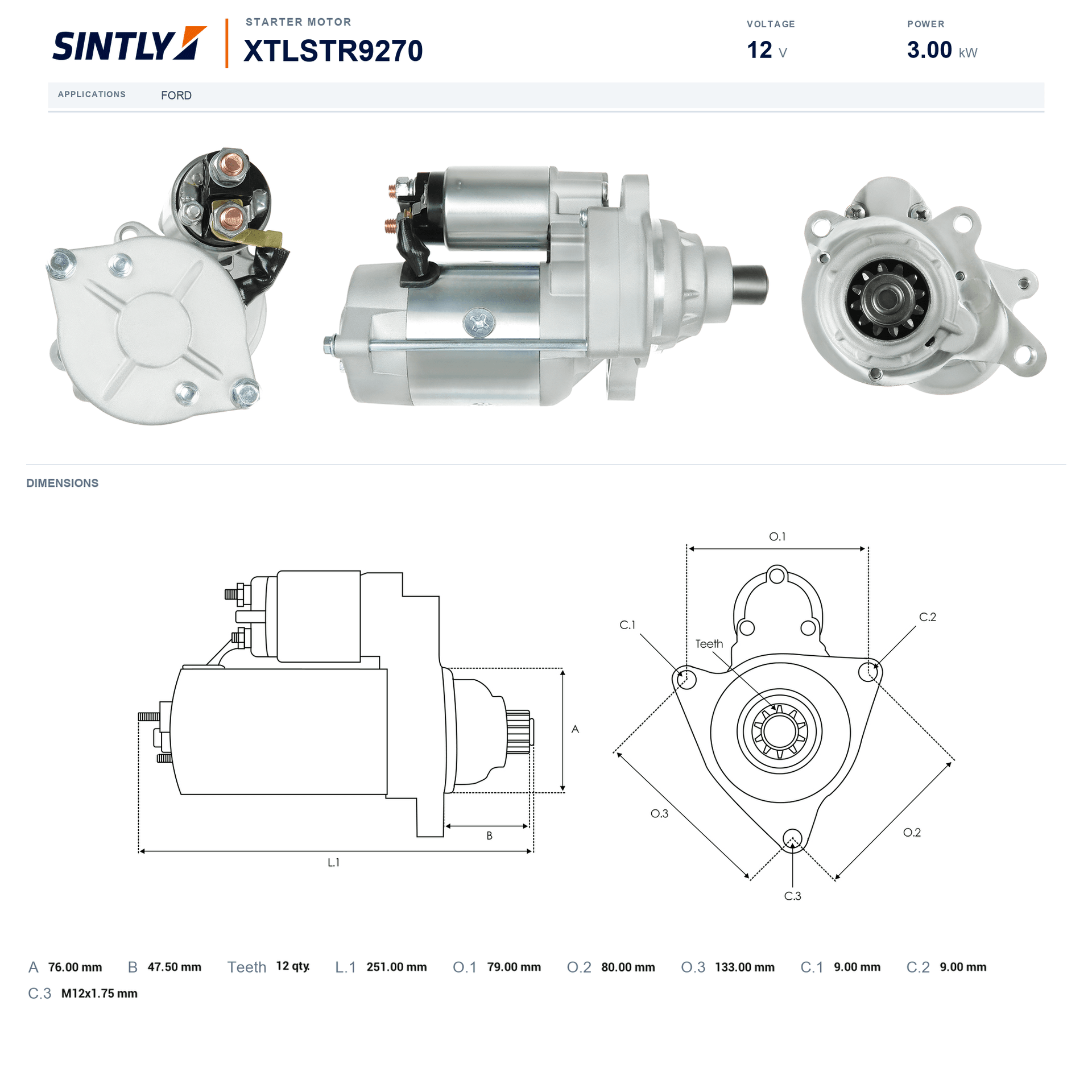 Starter XTLSTR9270