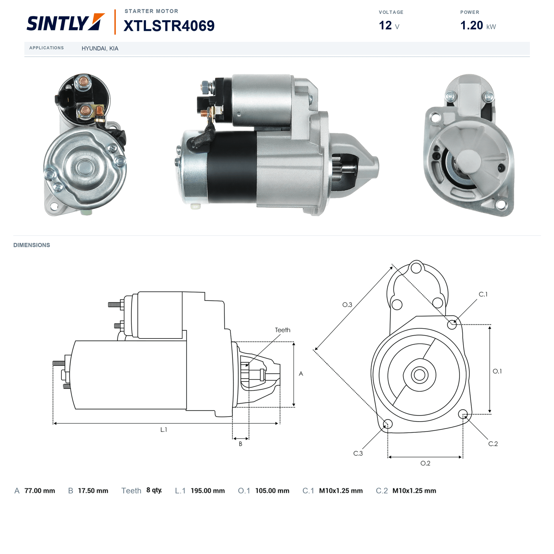 Starter XTLSTR4069