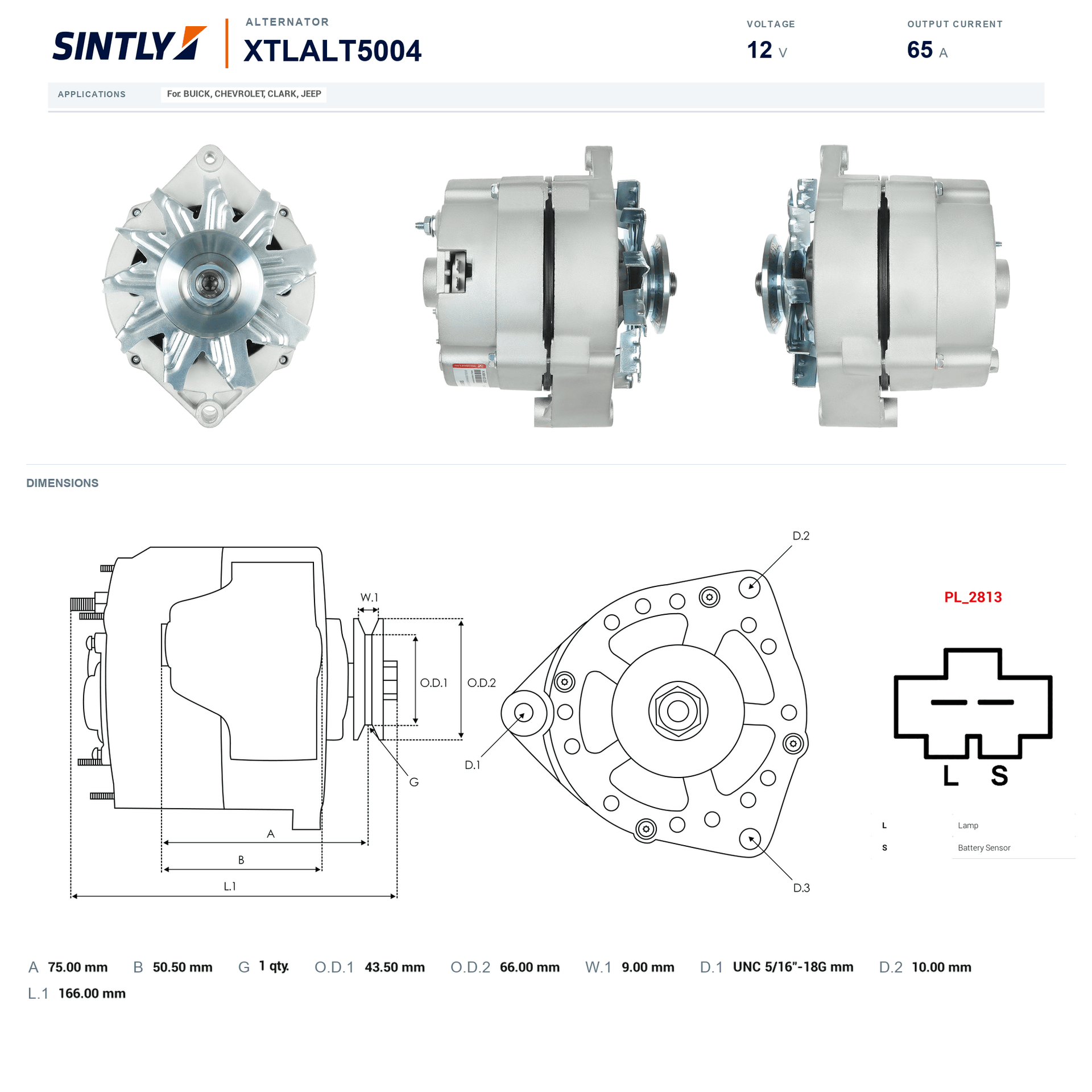 Alternator XTLALT5004