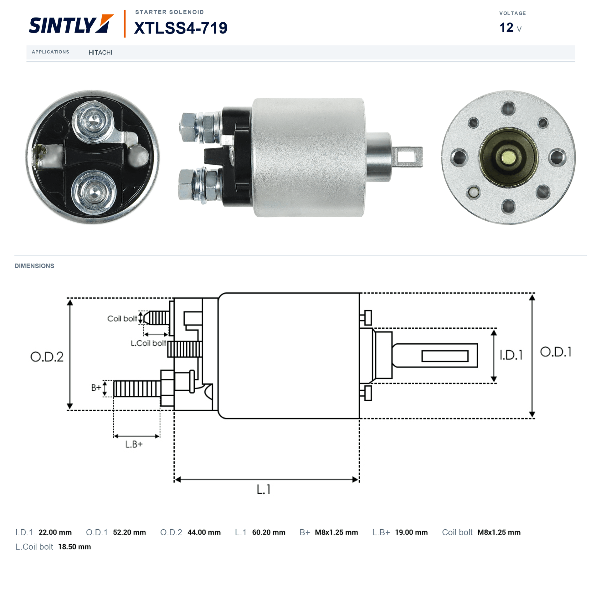 Starter Solenoid XTLSS4-719
