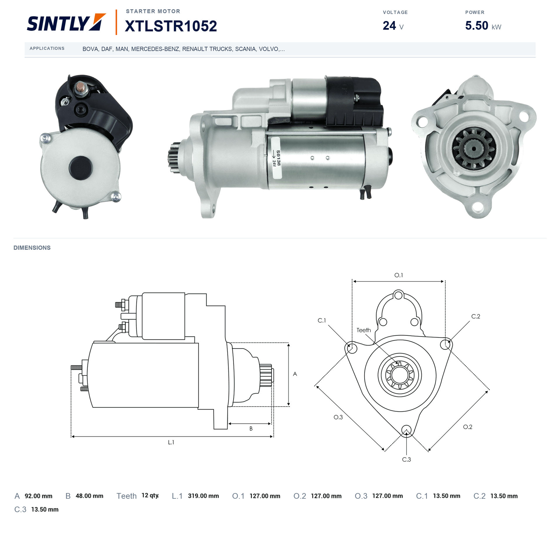 Starter XTLSTR1052