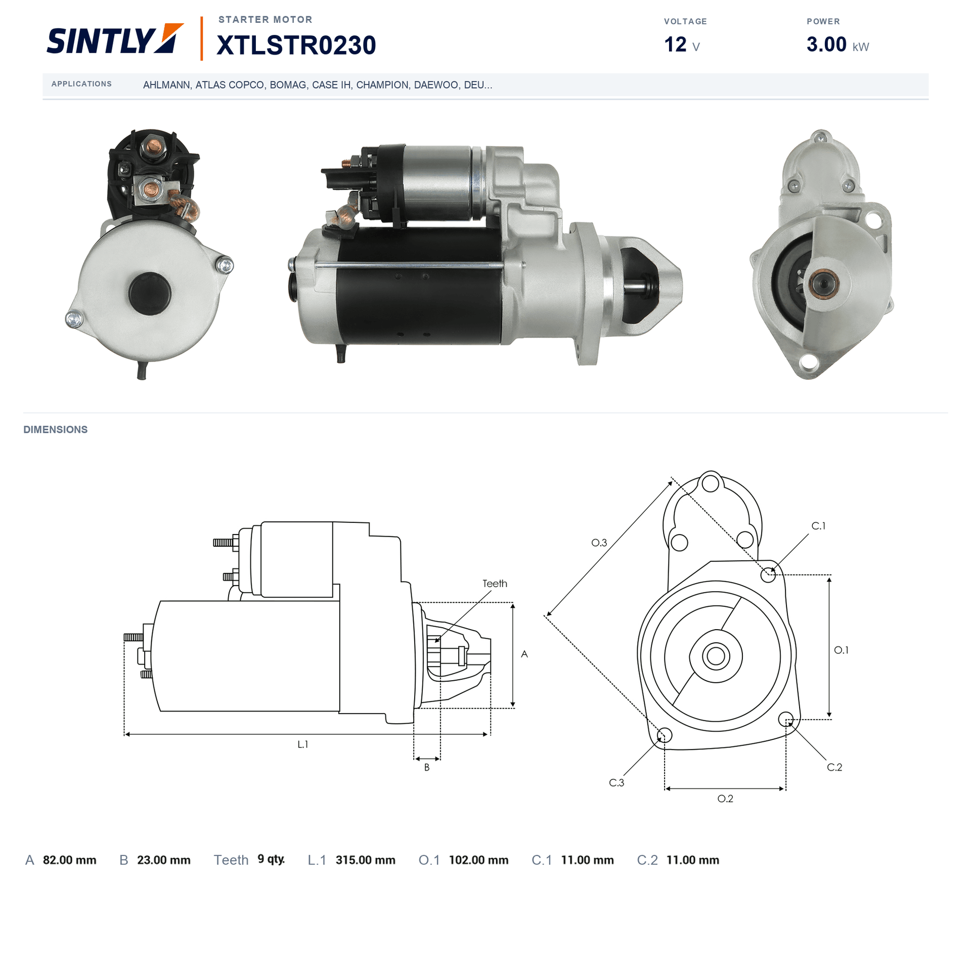 Starter XTLSTR0230