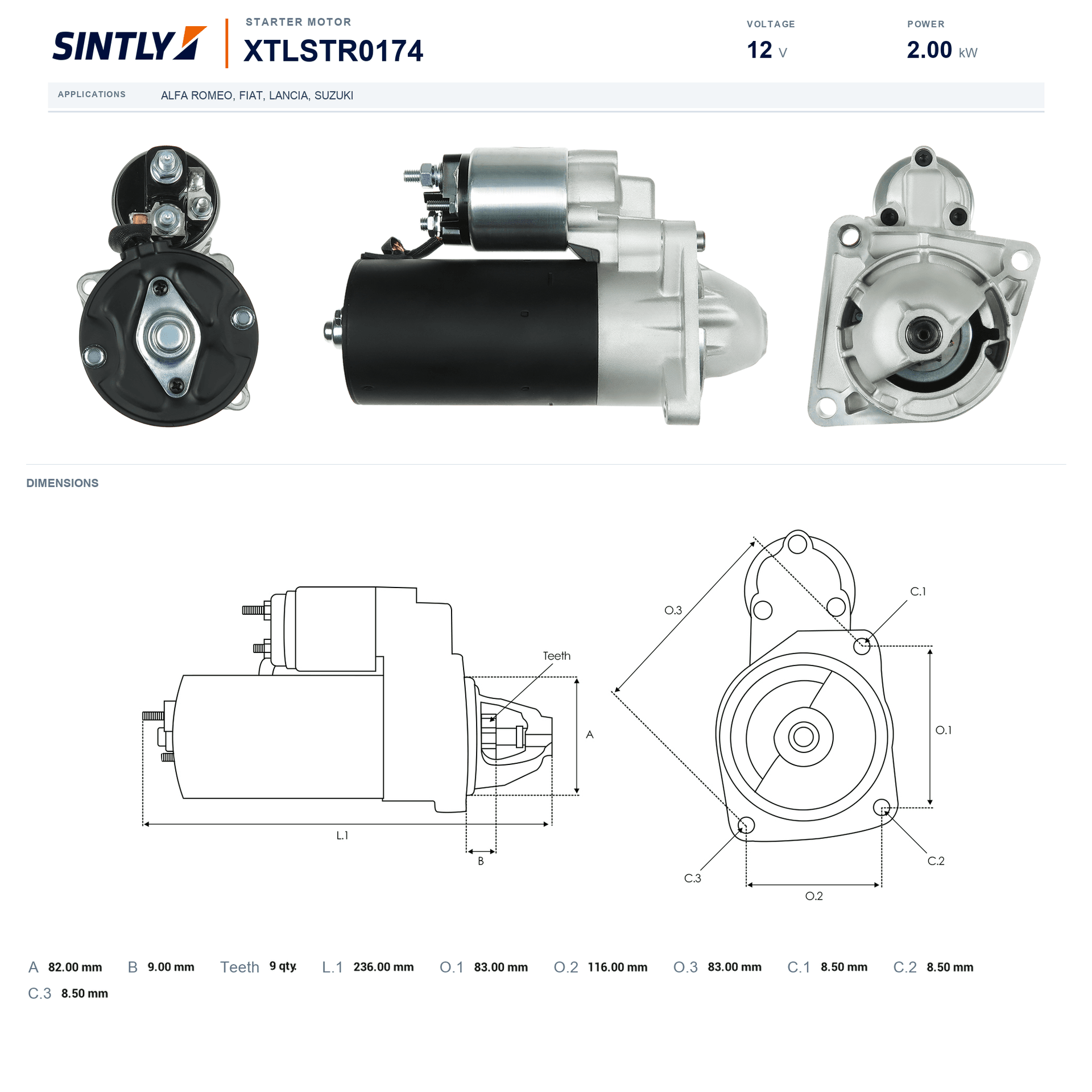 Starter XTLSTR0174