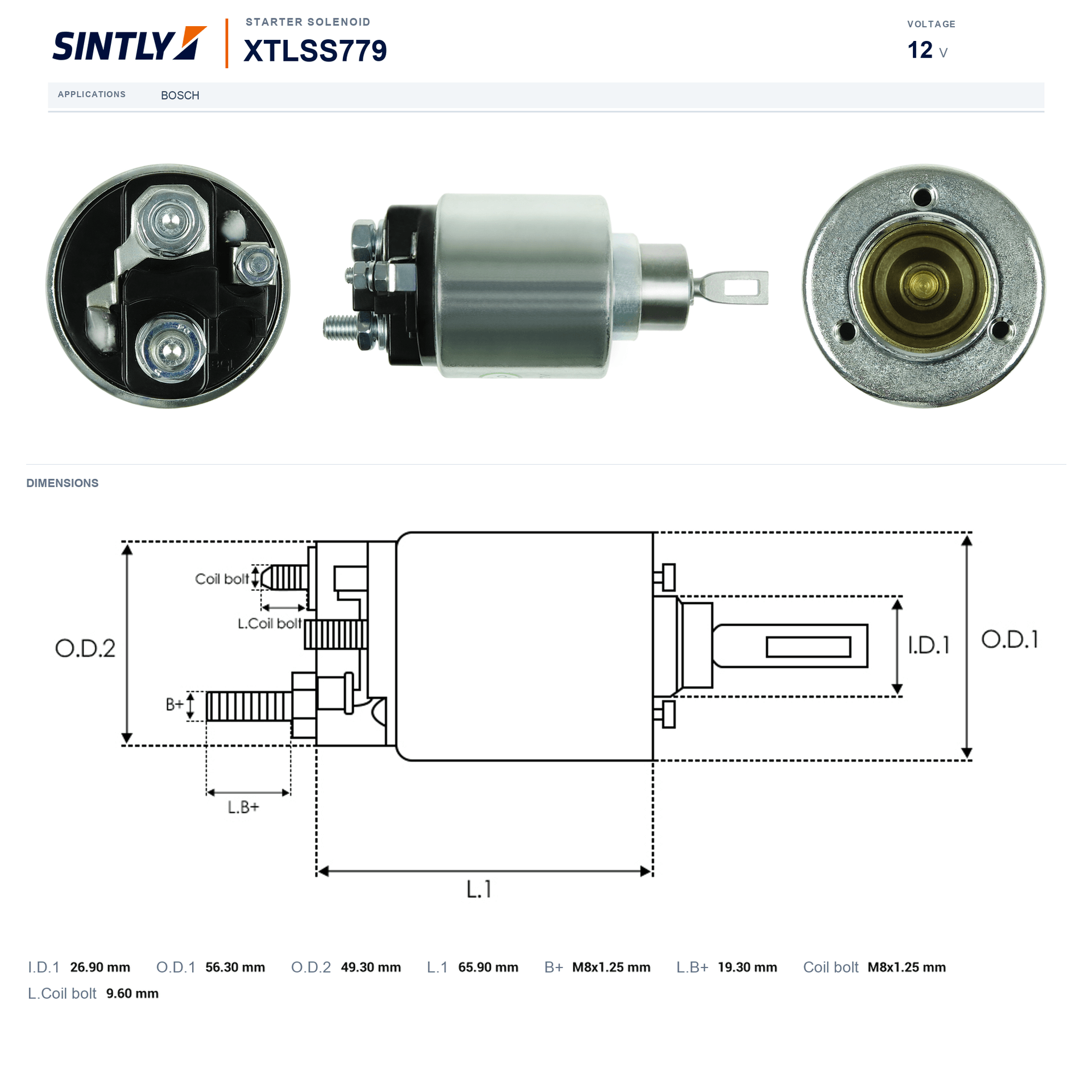 Starter Solenoid XTLSS779