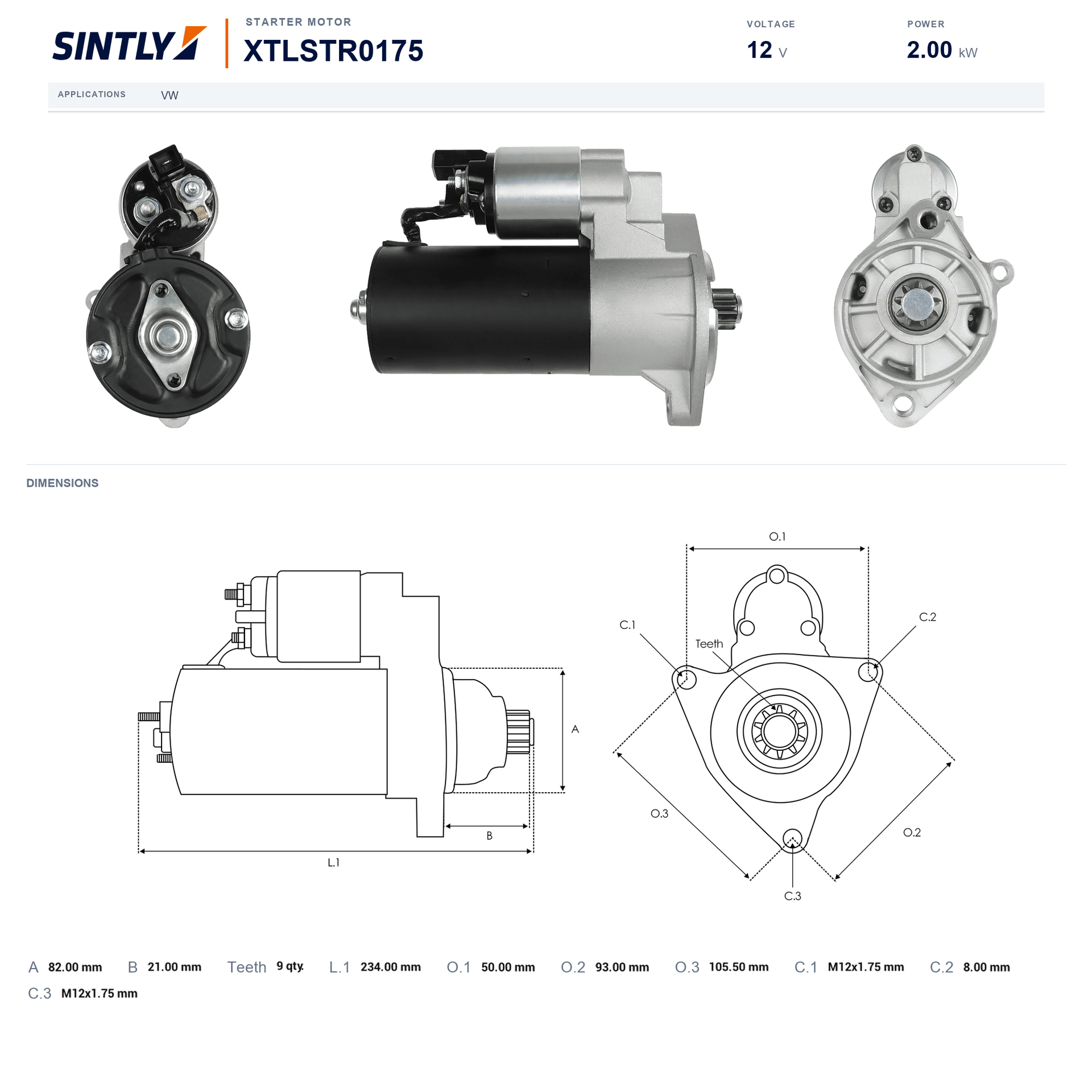 Starter XTLSTR0175