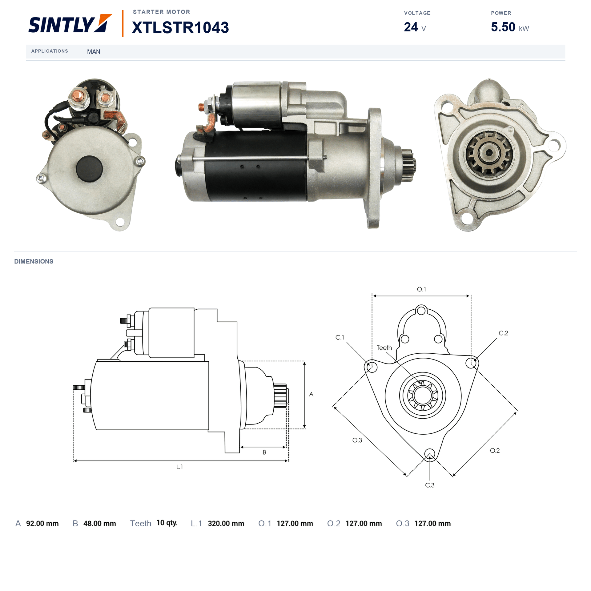 Starter XTLSTR1043