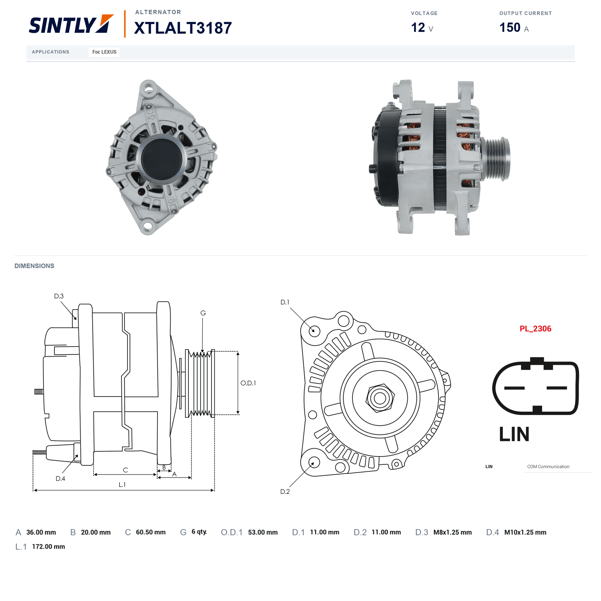 Alternator XTLALT3187