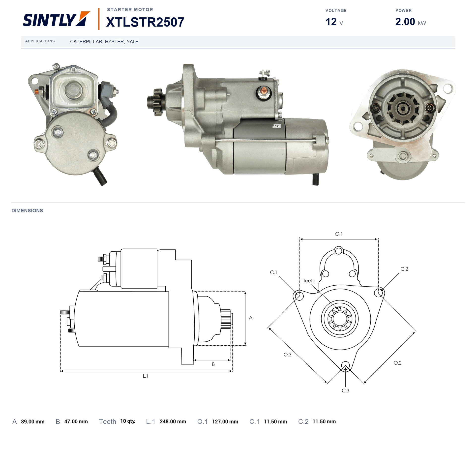 Starter XTLSTR2507
