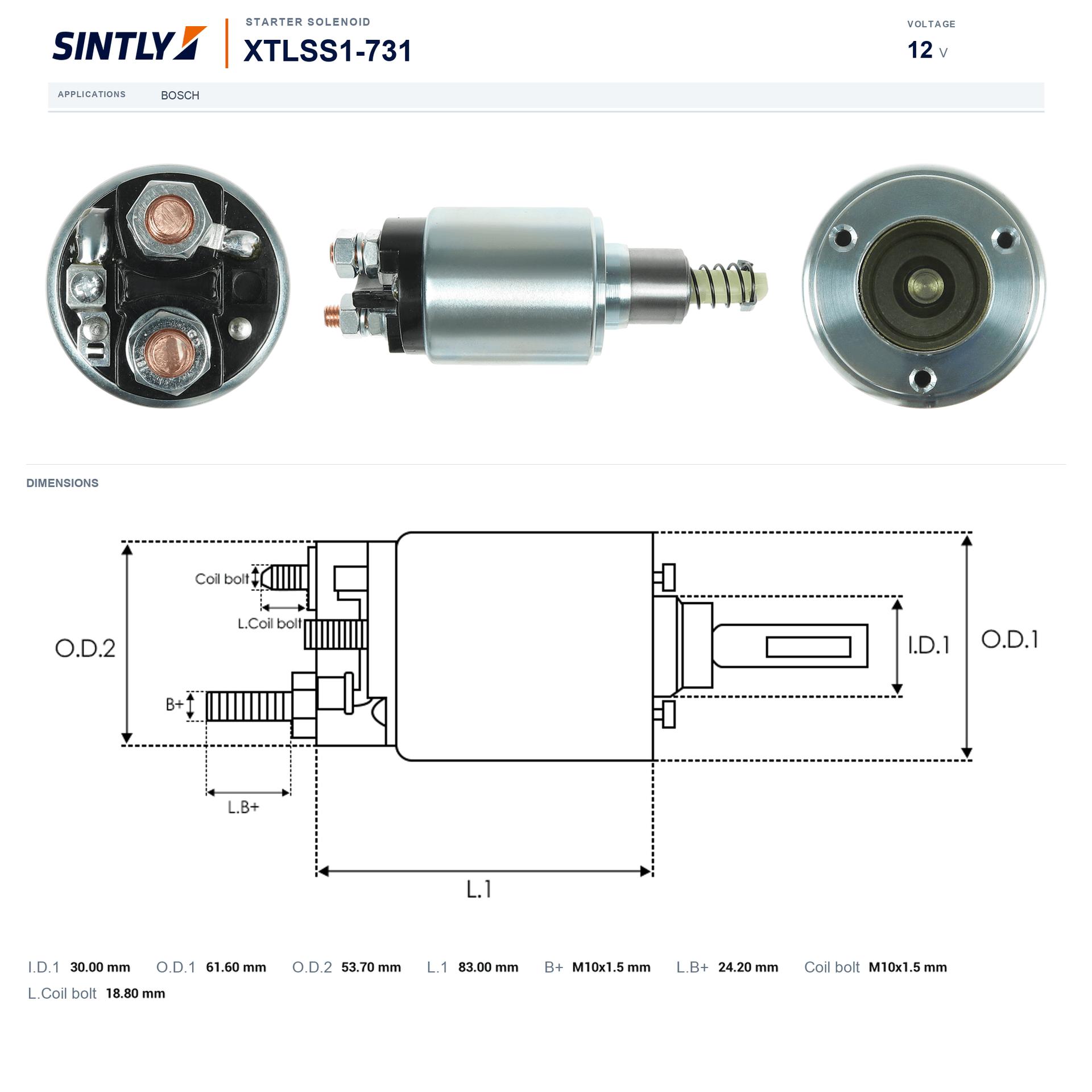 Starter Solenoid XTLSS1-731