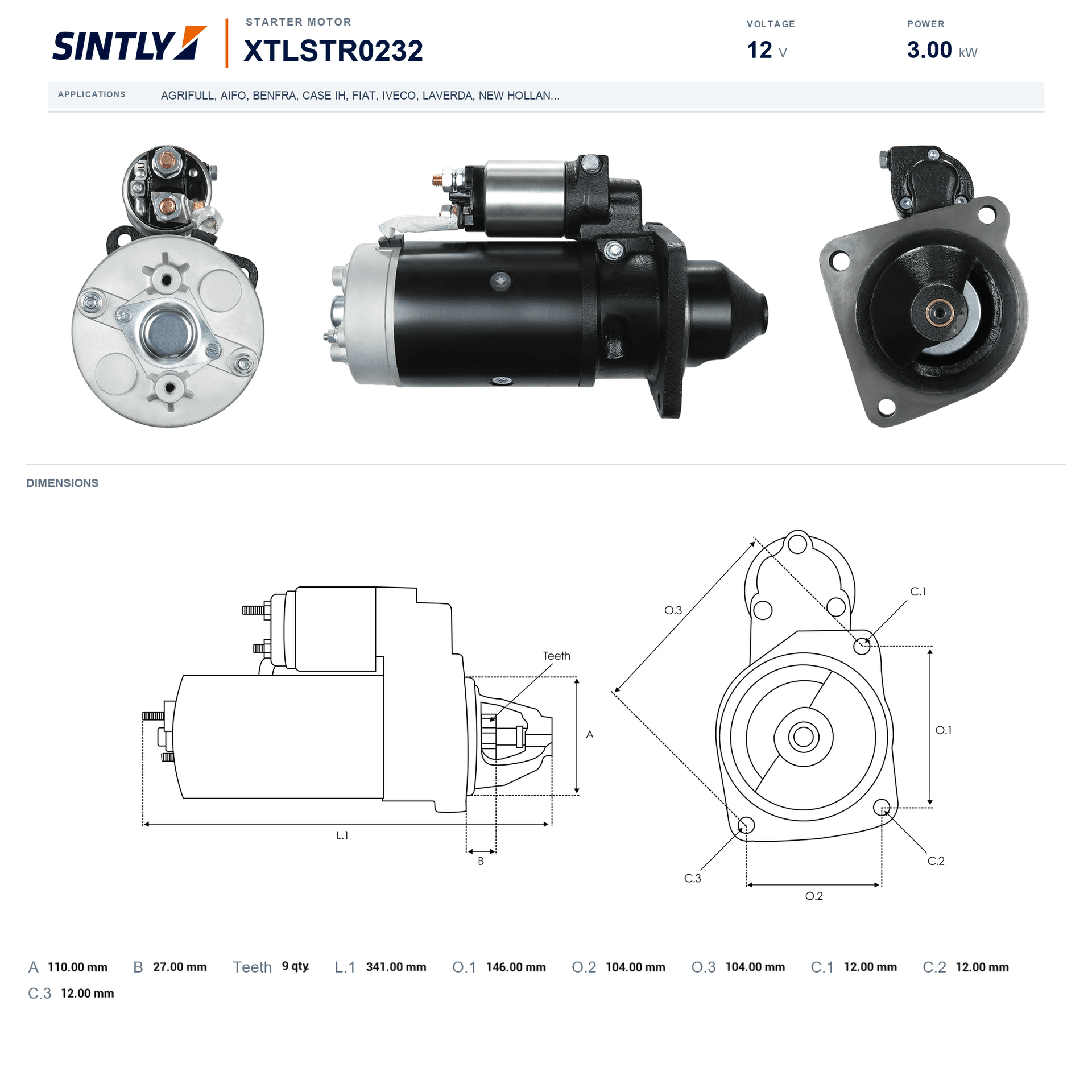 Starter XTLSTR0232