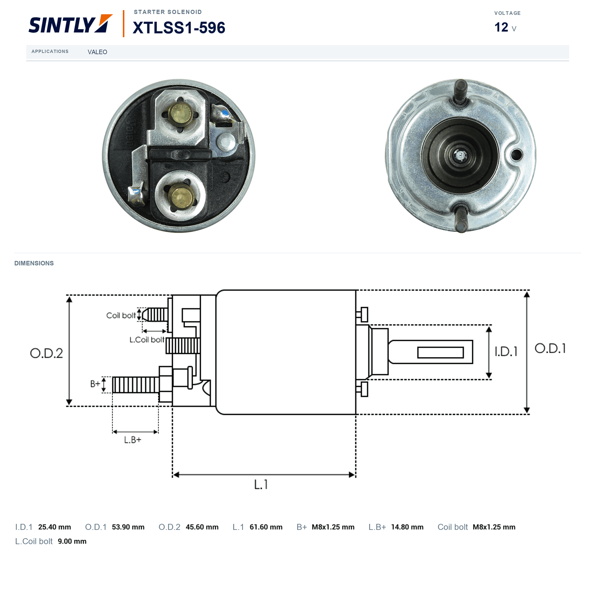 Starter Solenoid XTLSS1-596