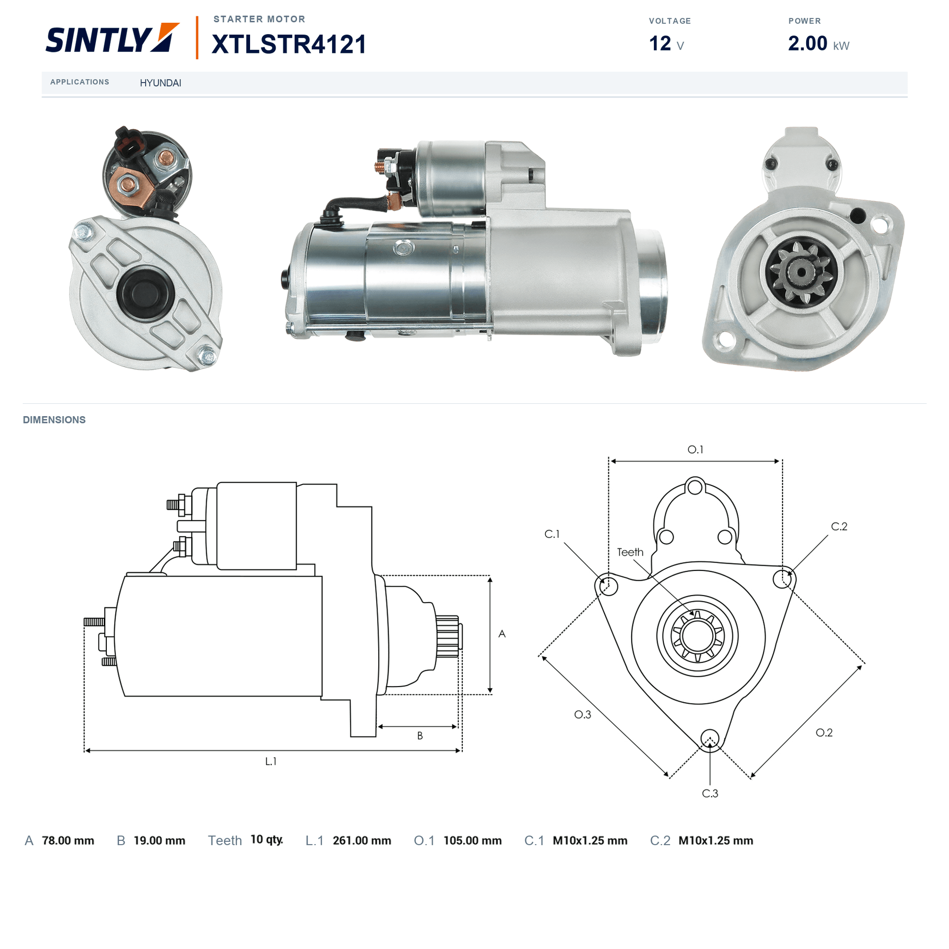 Starter XTLSTR4121