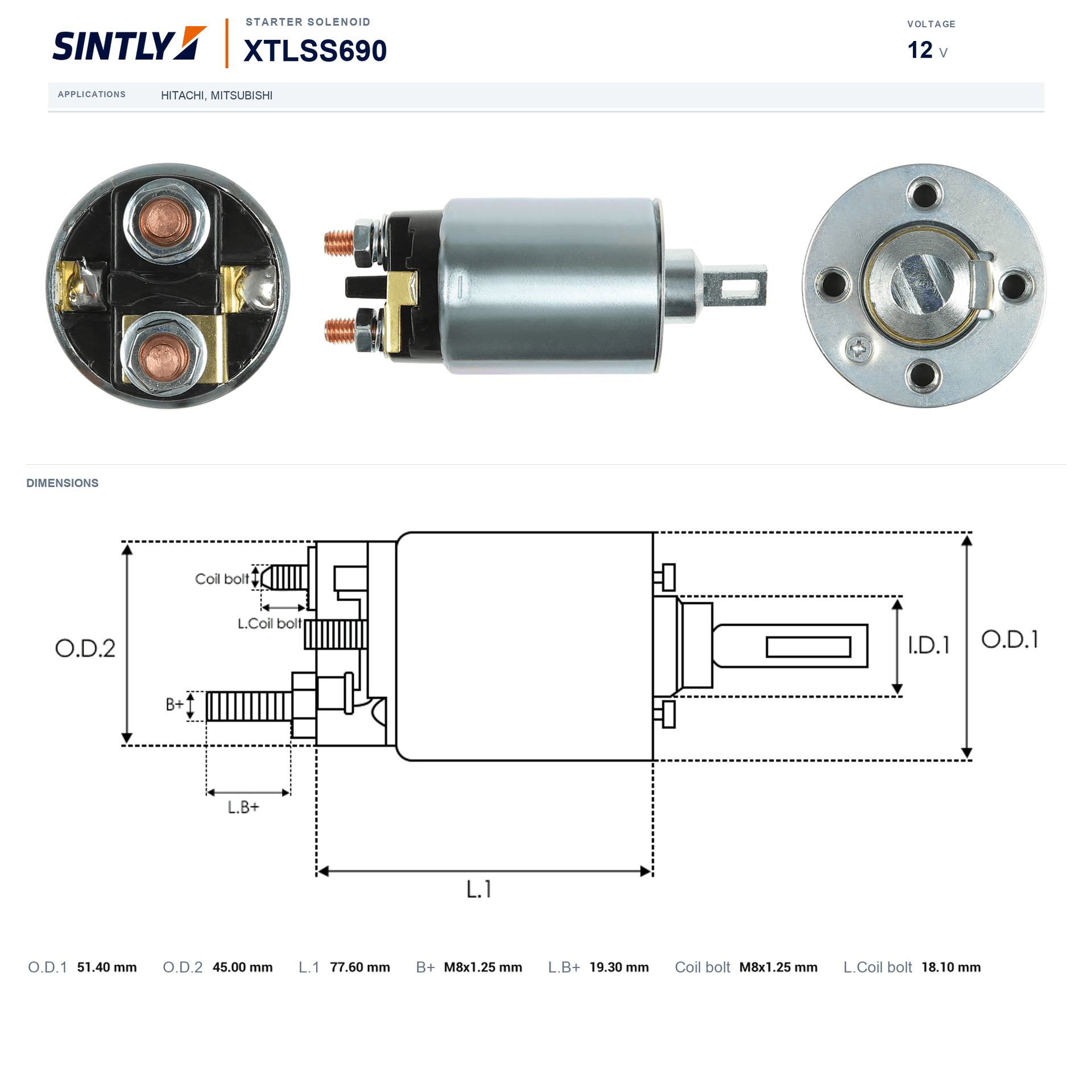 Starter Solenoid XTLSS690