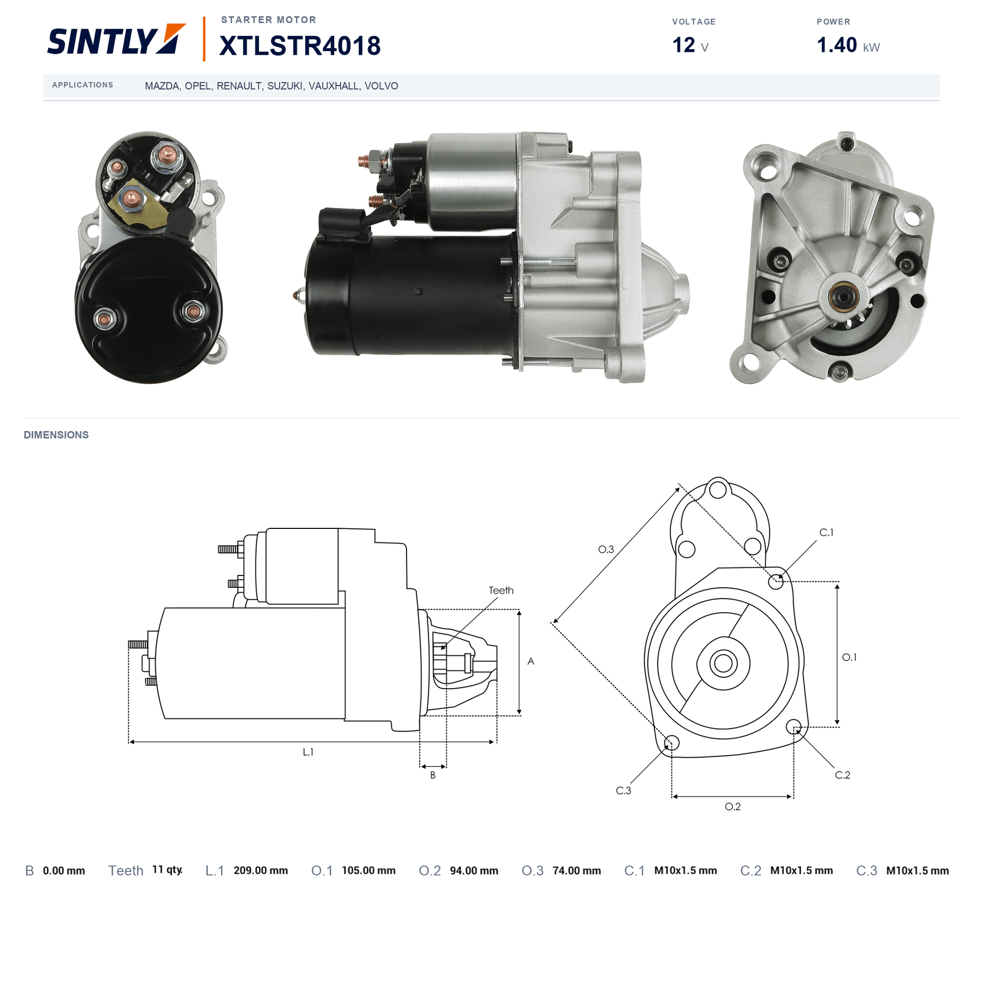 Starter XTLSTR4018