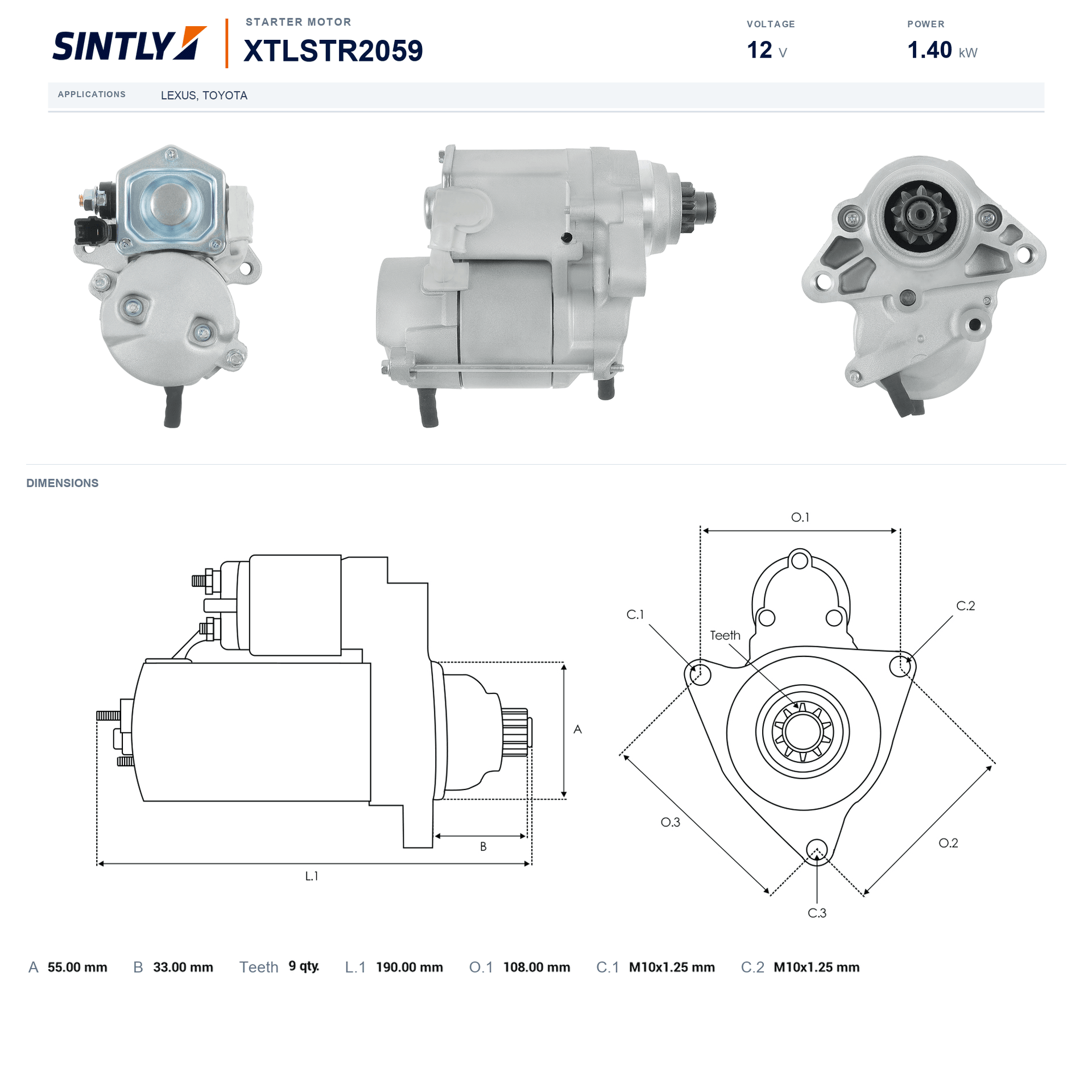 Starter XTLSTR2059