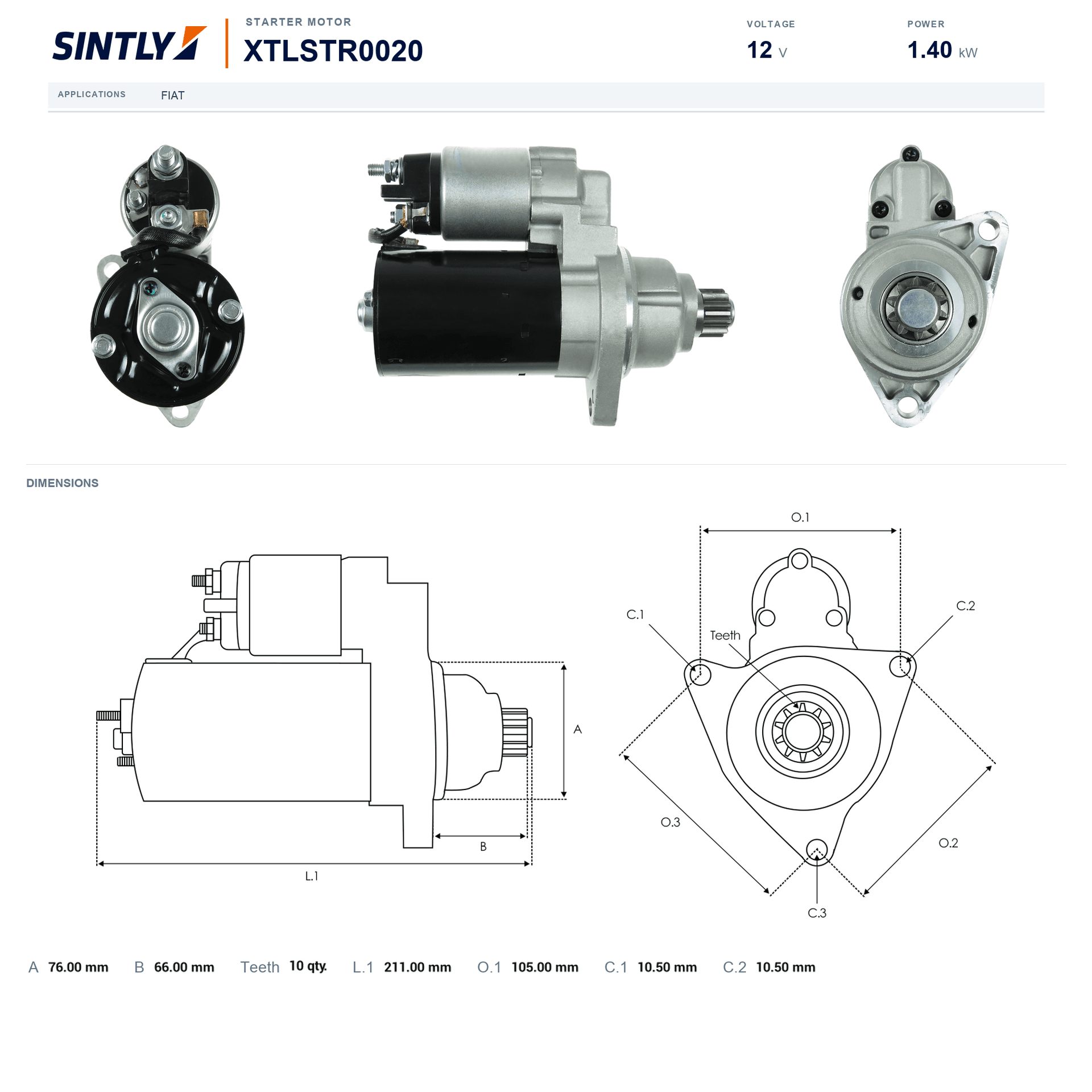 Starter XTLSTR0020