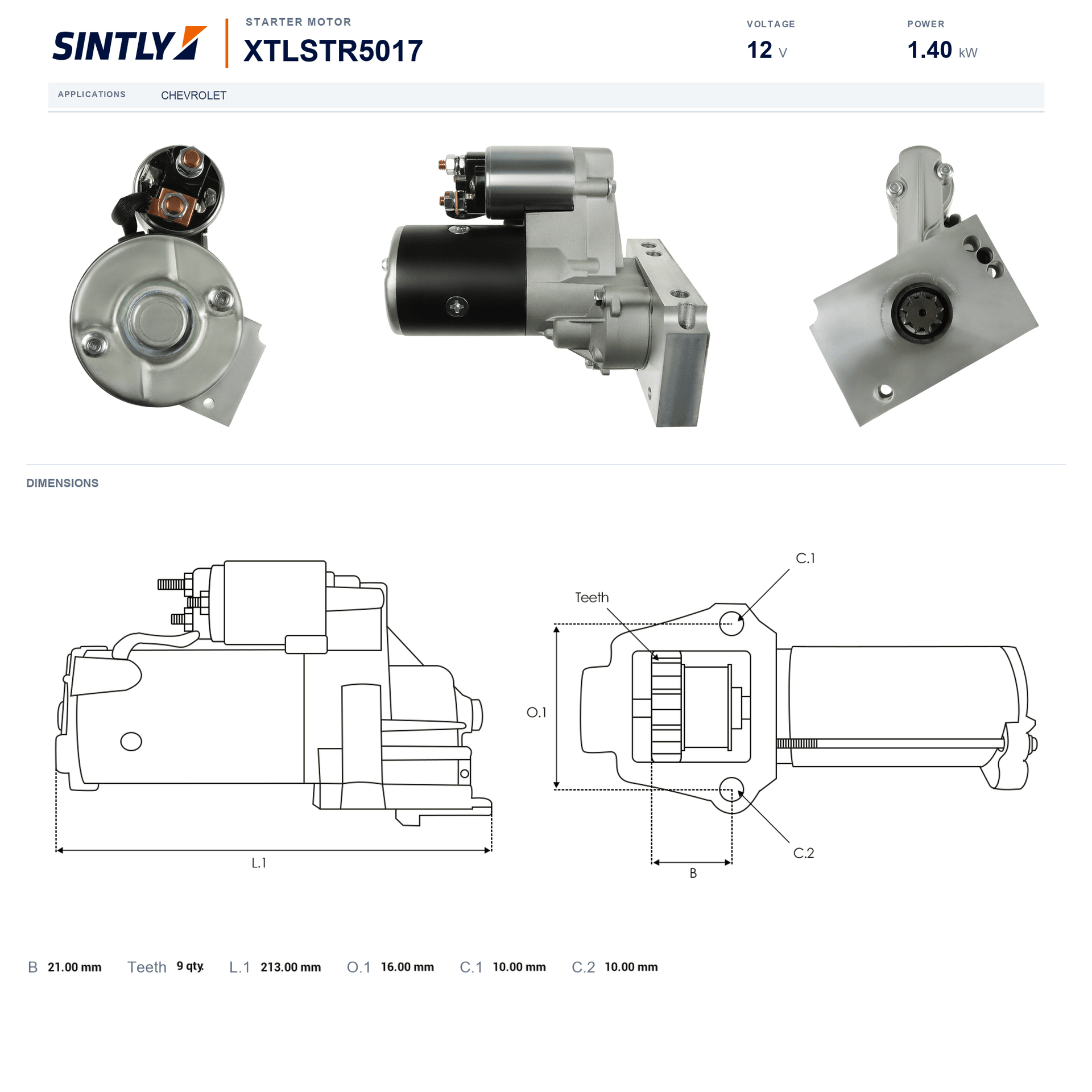 Starter XTLSTR5017