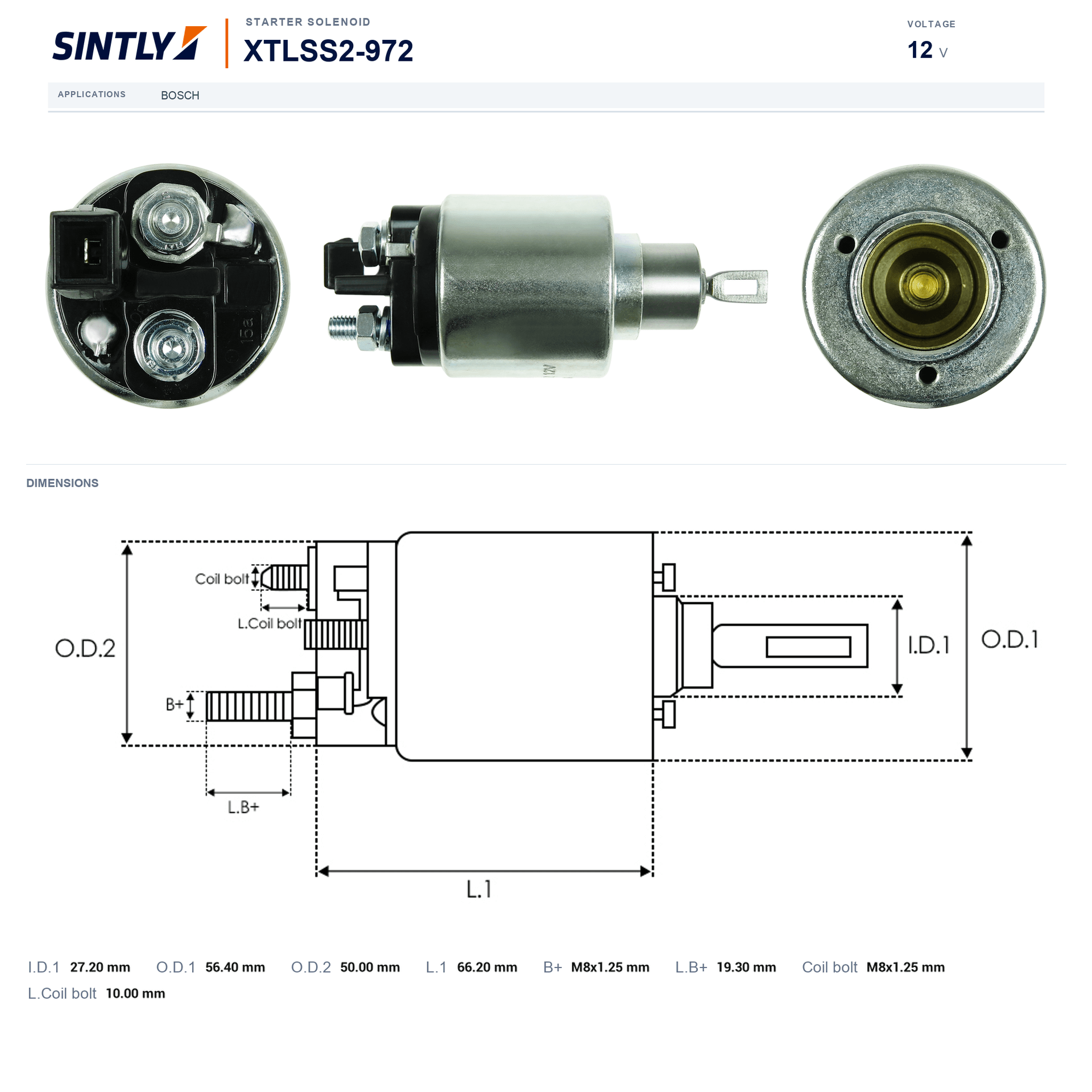 Starter Solenoid XTLSS2-972