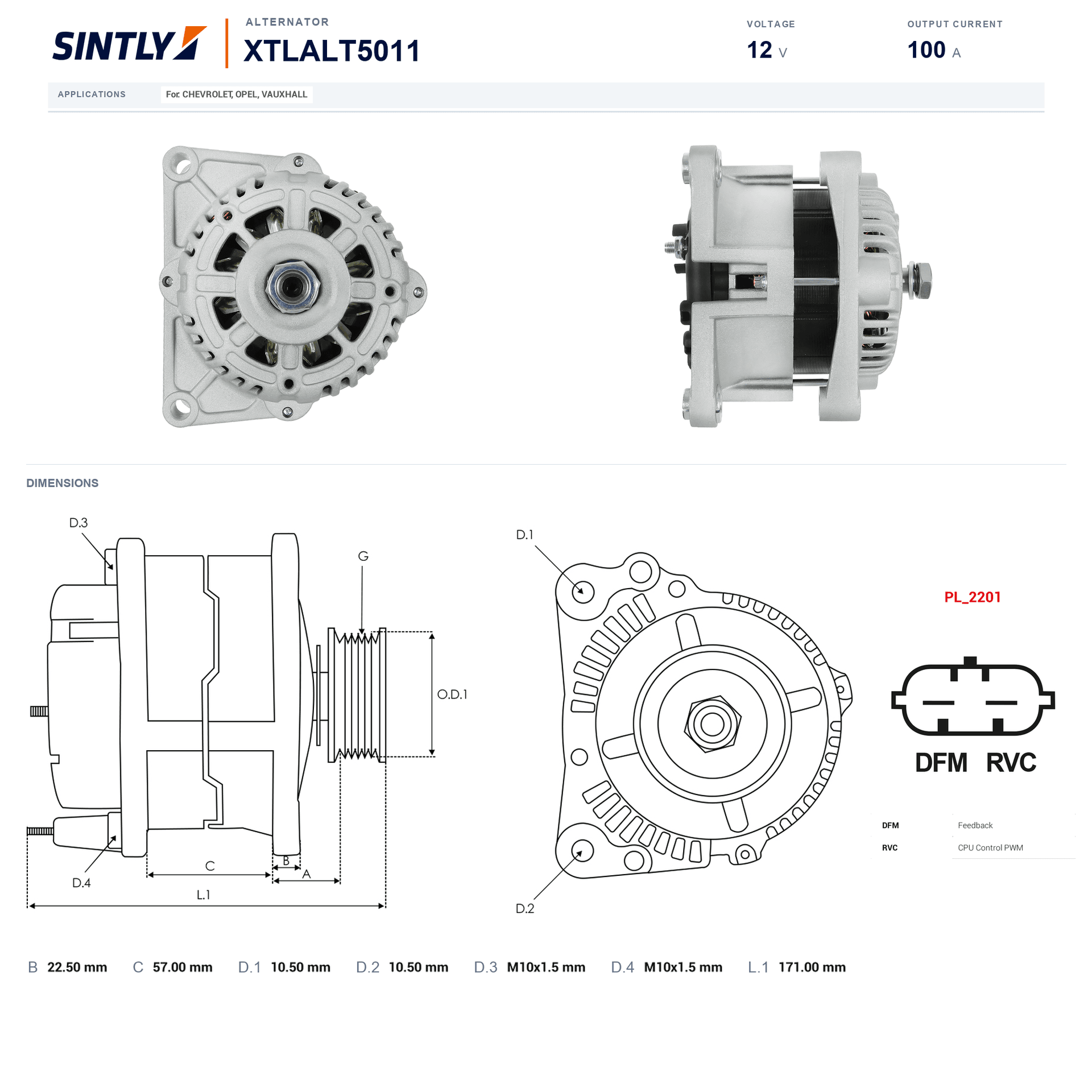 Alternator XTLALT5011